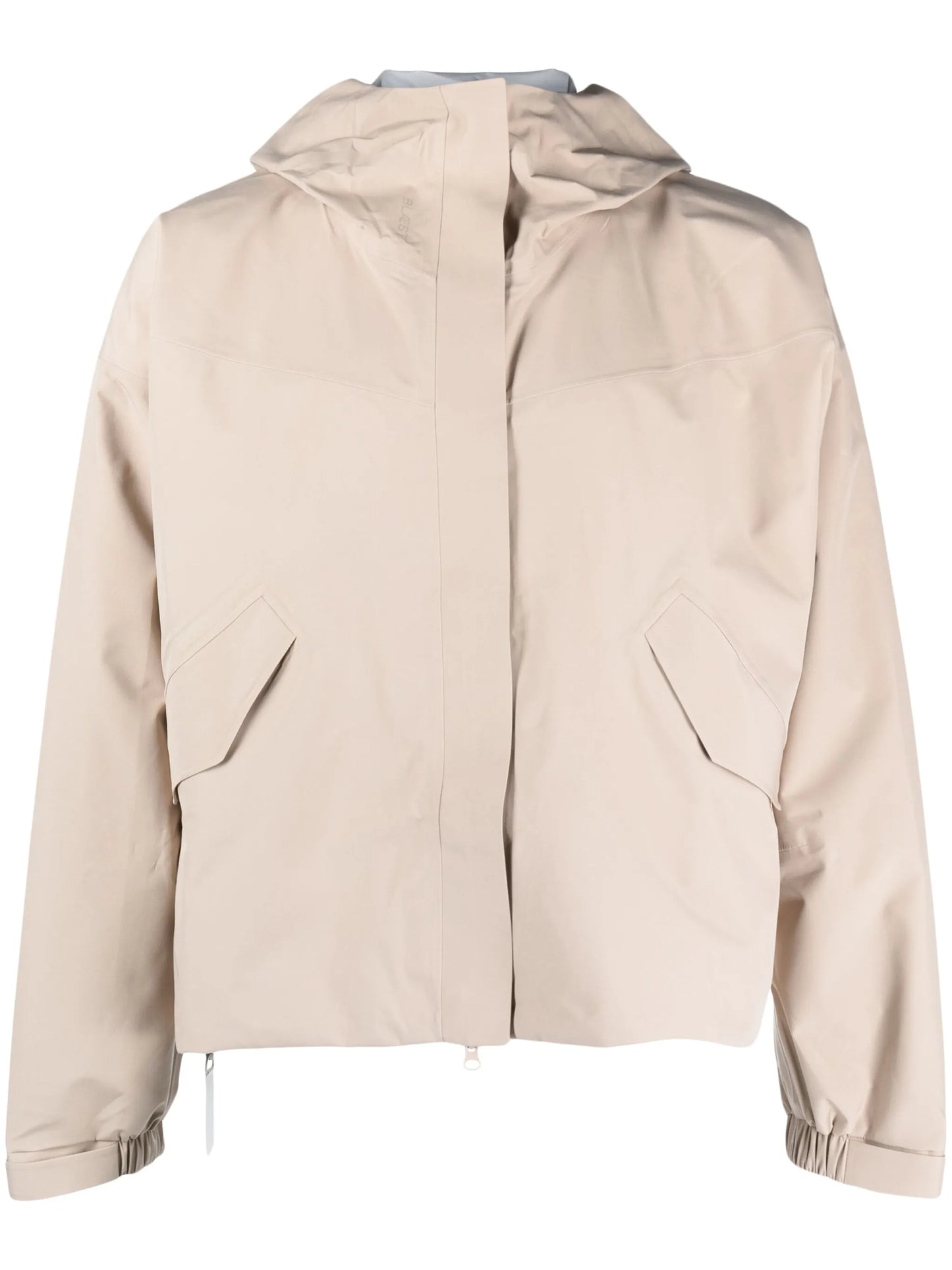 concealed-fastening hooded jacket