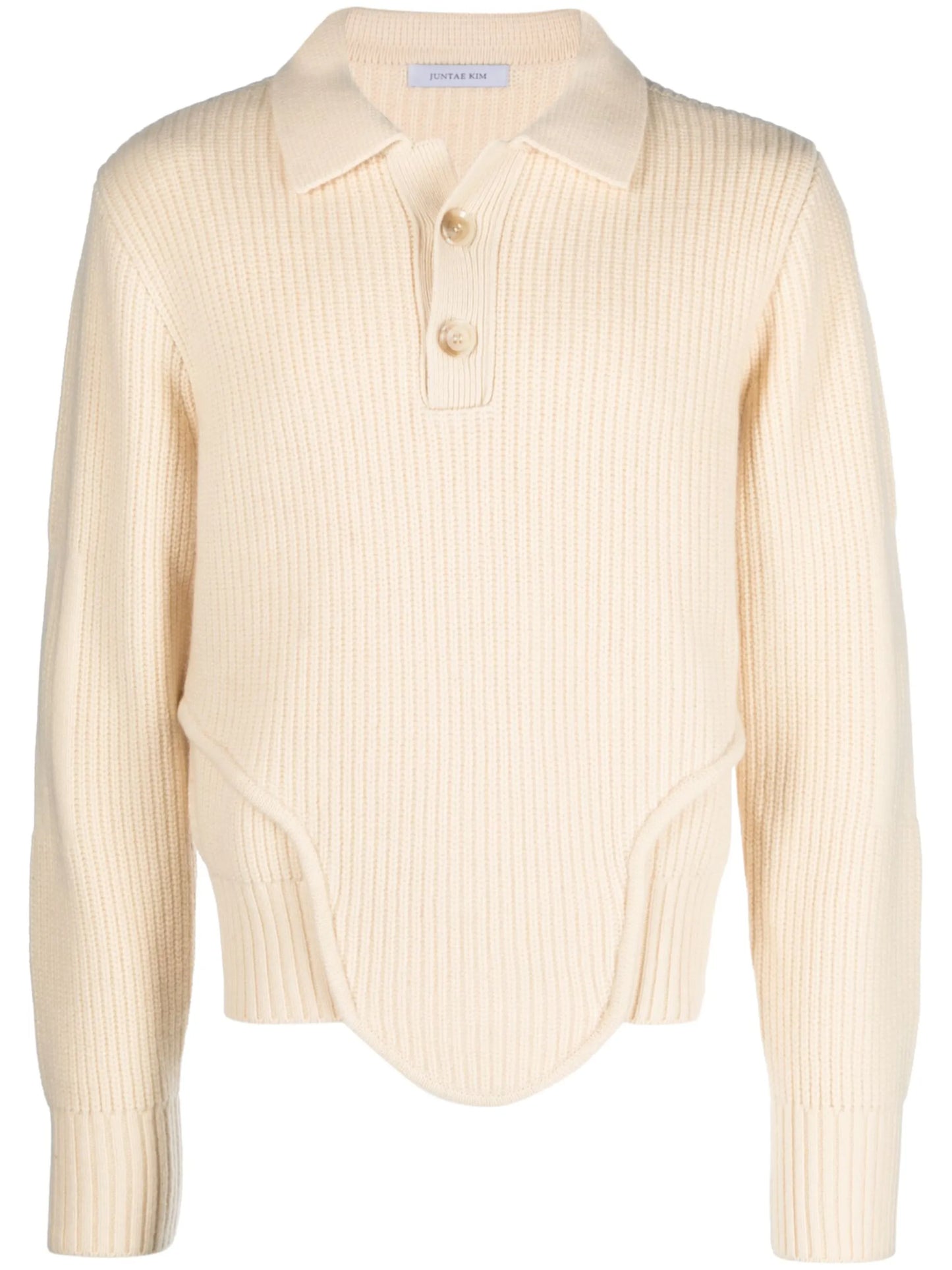 Corset ribbed-knit jumper