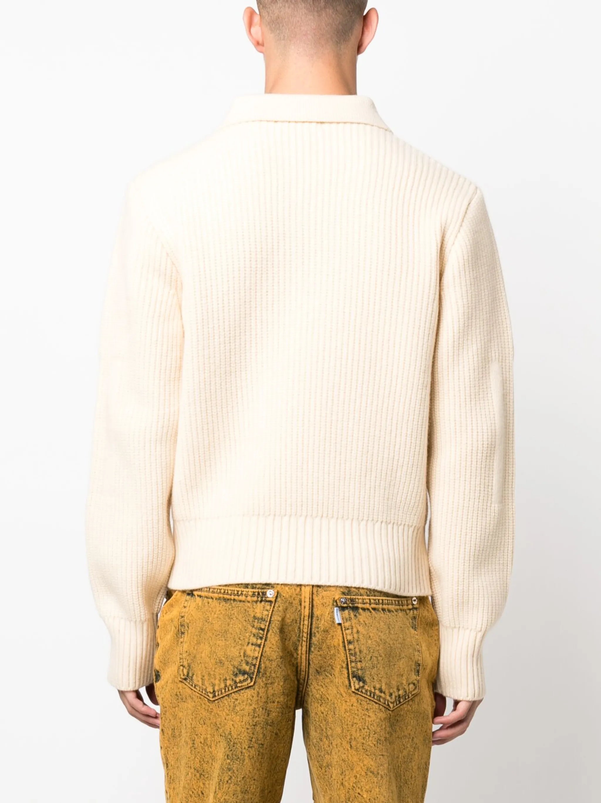 Corset ribbed-knit jumper
