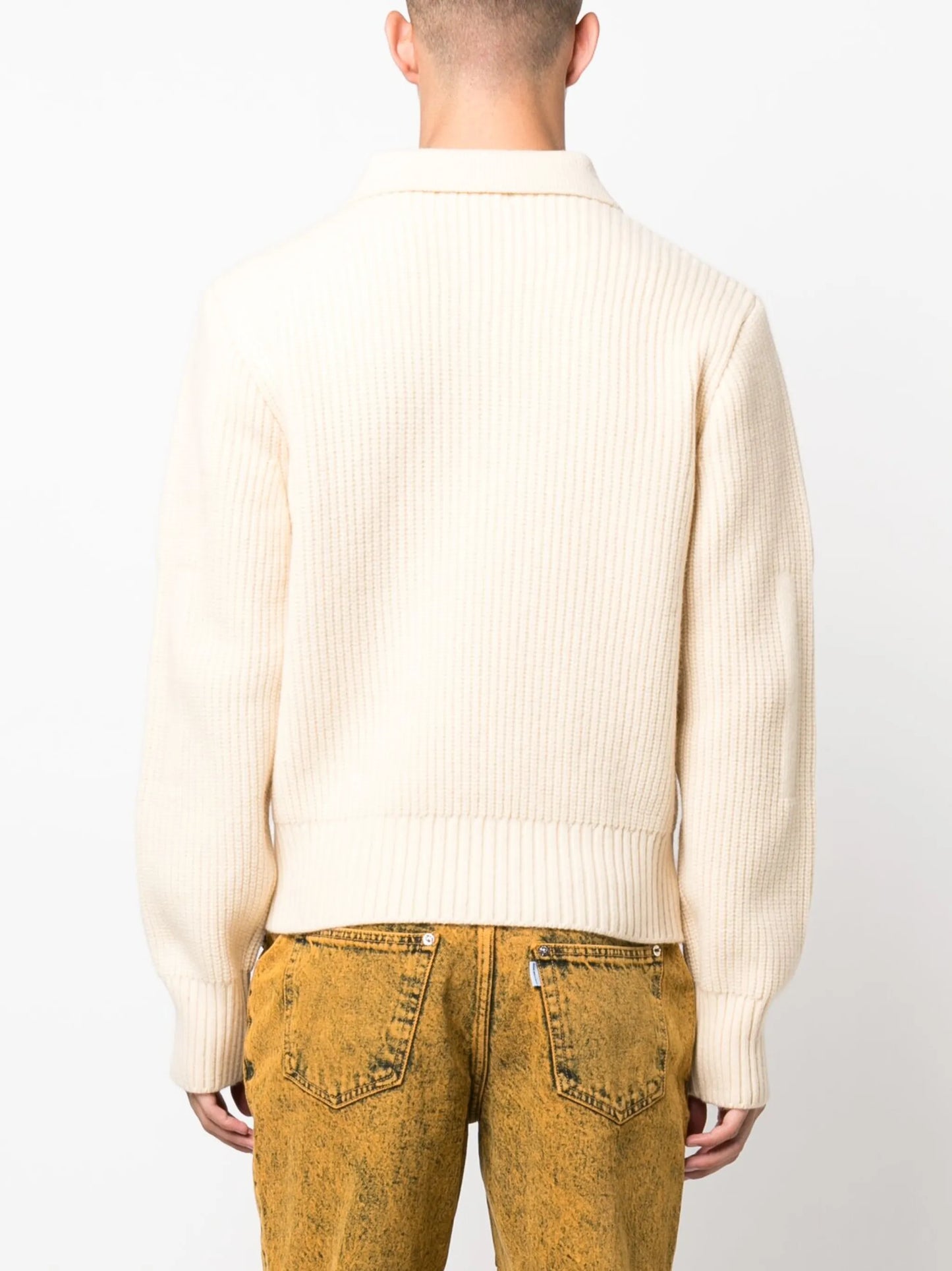 Corset ribbed-knit jumper