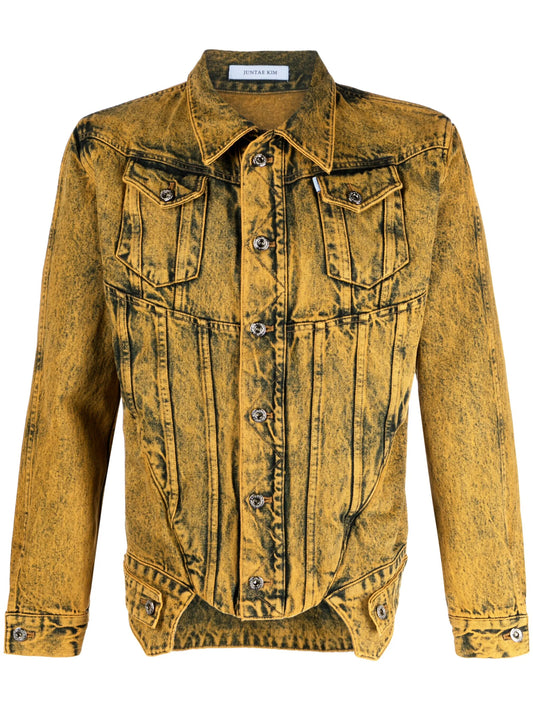button-up corset denim jacket