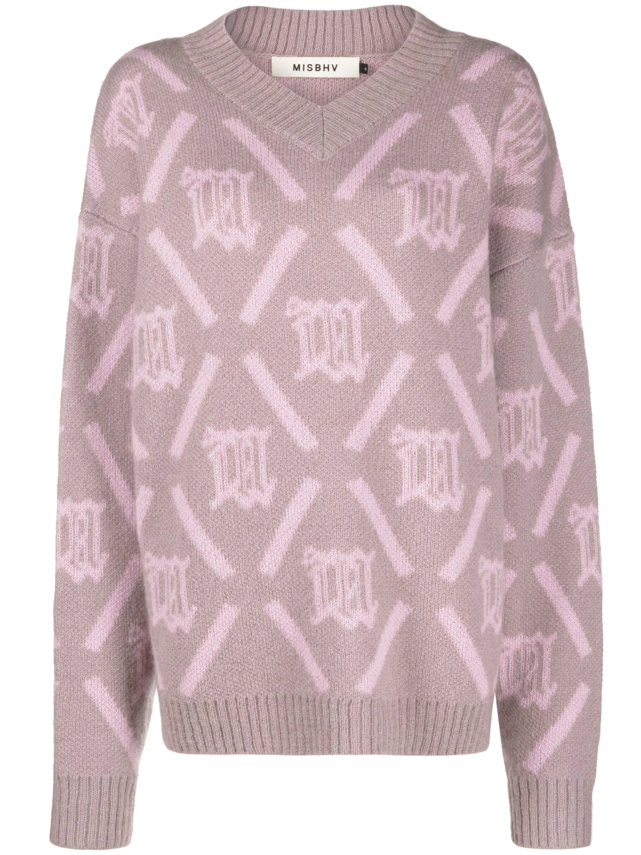 logo-jacquard jumper