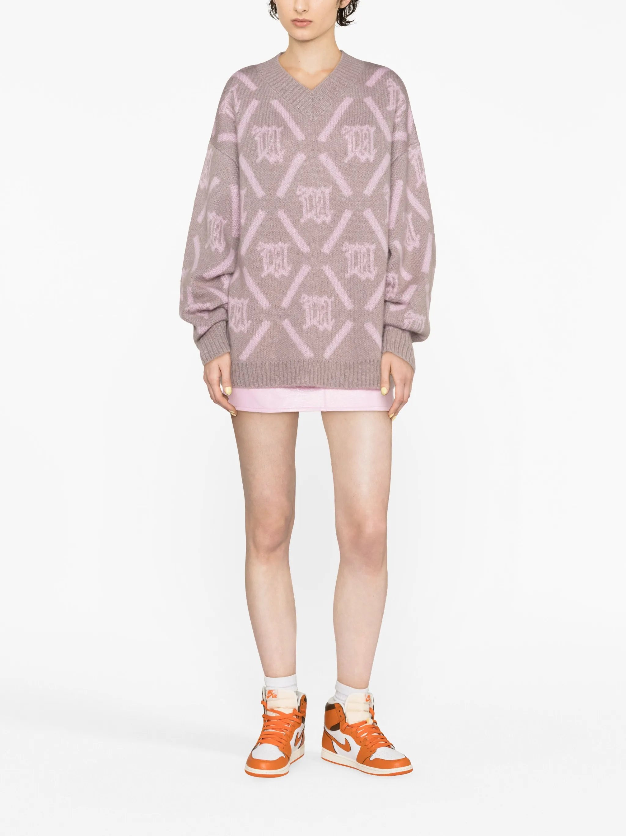 logo-jacquard jumper