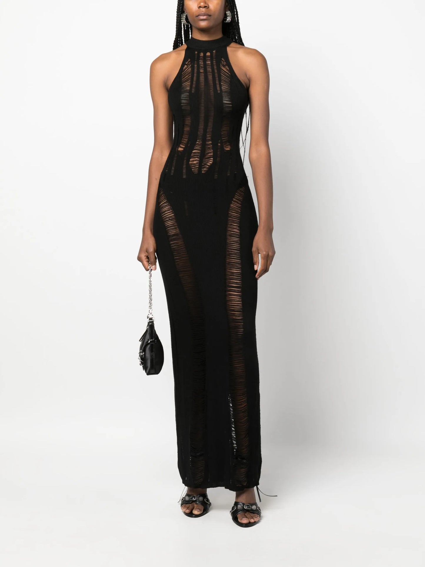 distressed maxi dress