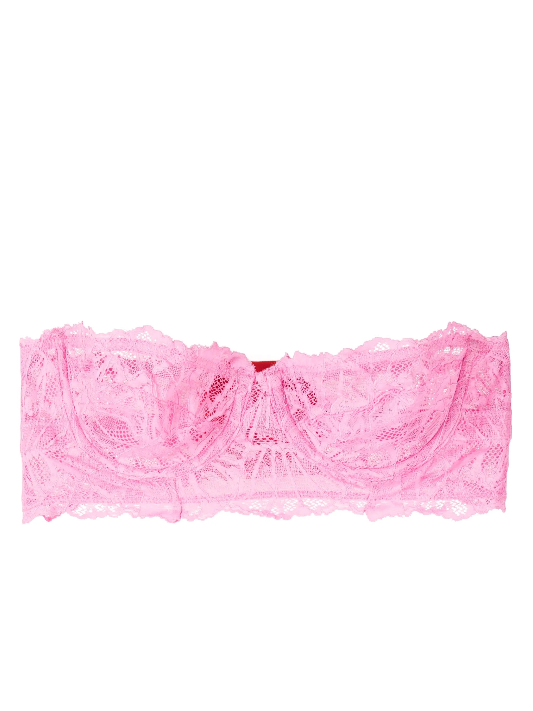 Vita floral-lace strapless bra
