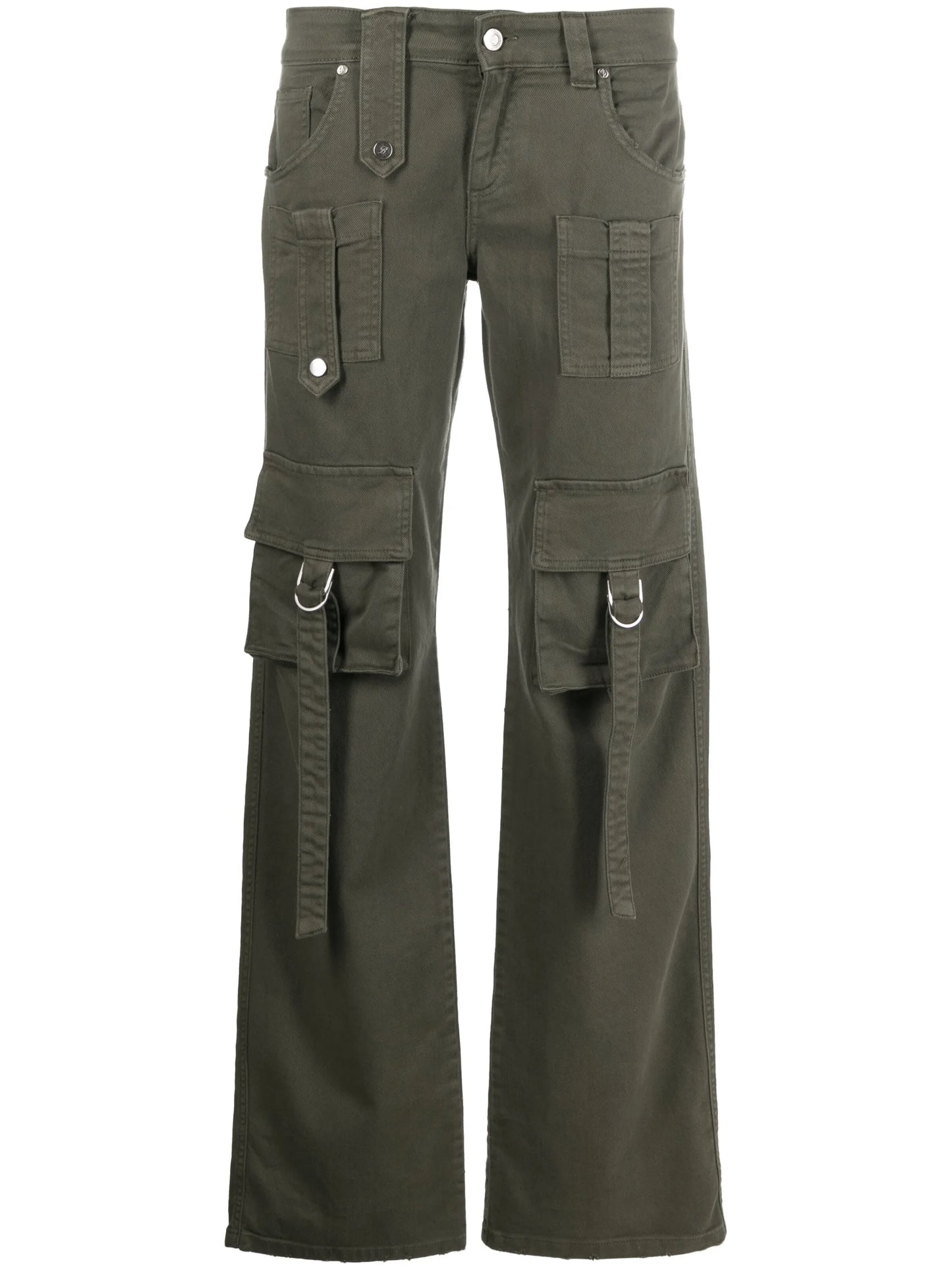 straight-leg cargo-pocket trousers