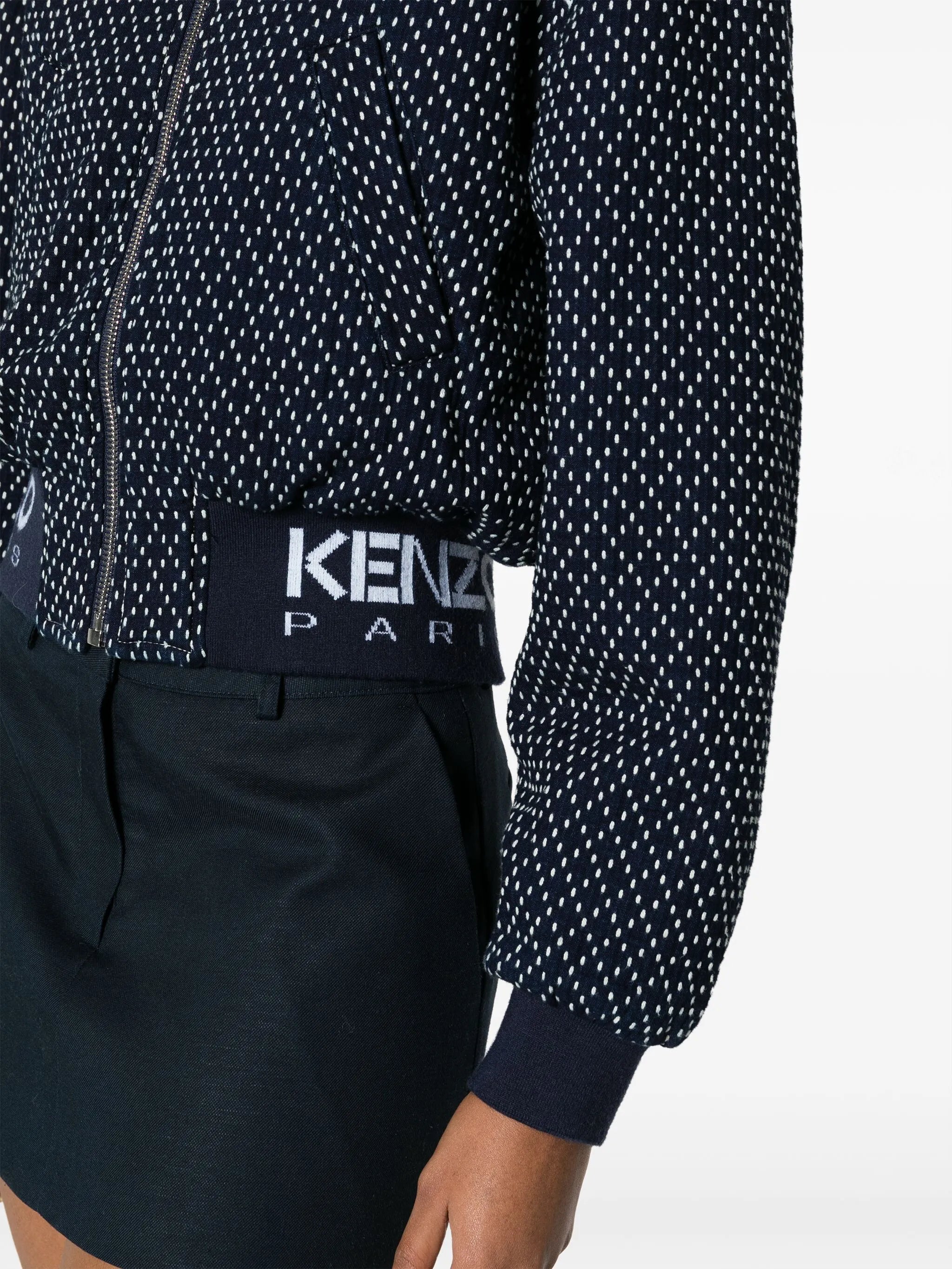 Sashiko Stitch embroidered bomber jacket