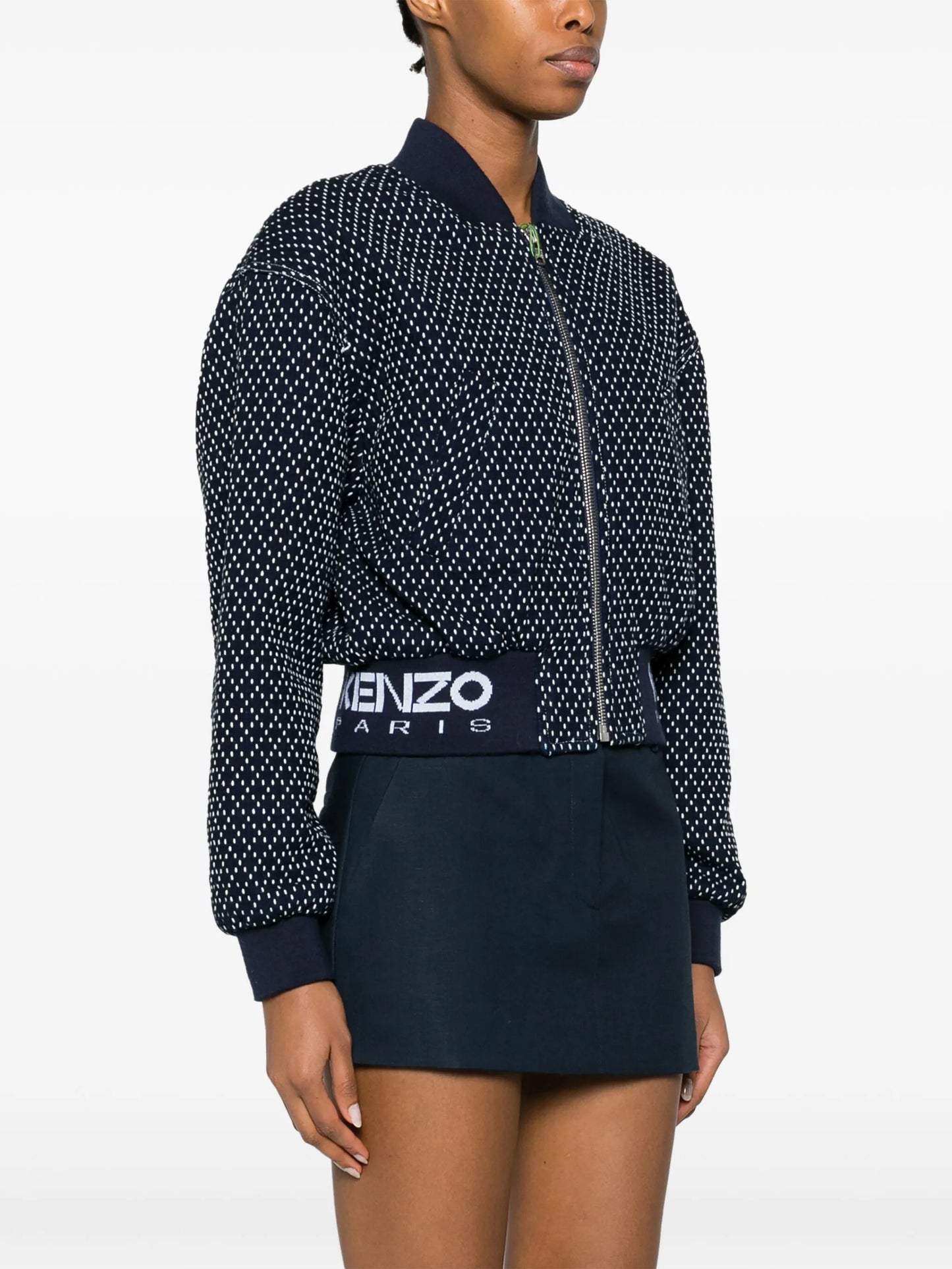 Sashiko Stitch embroidered bomber jacket