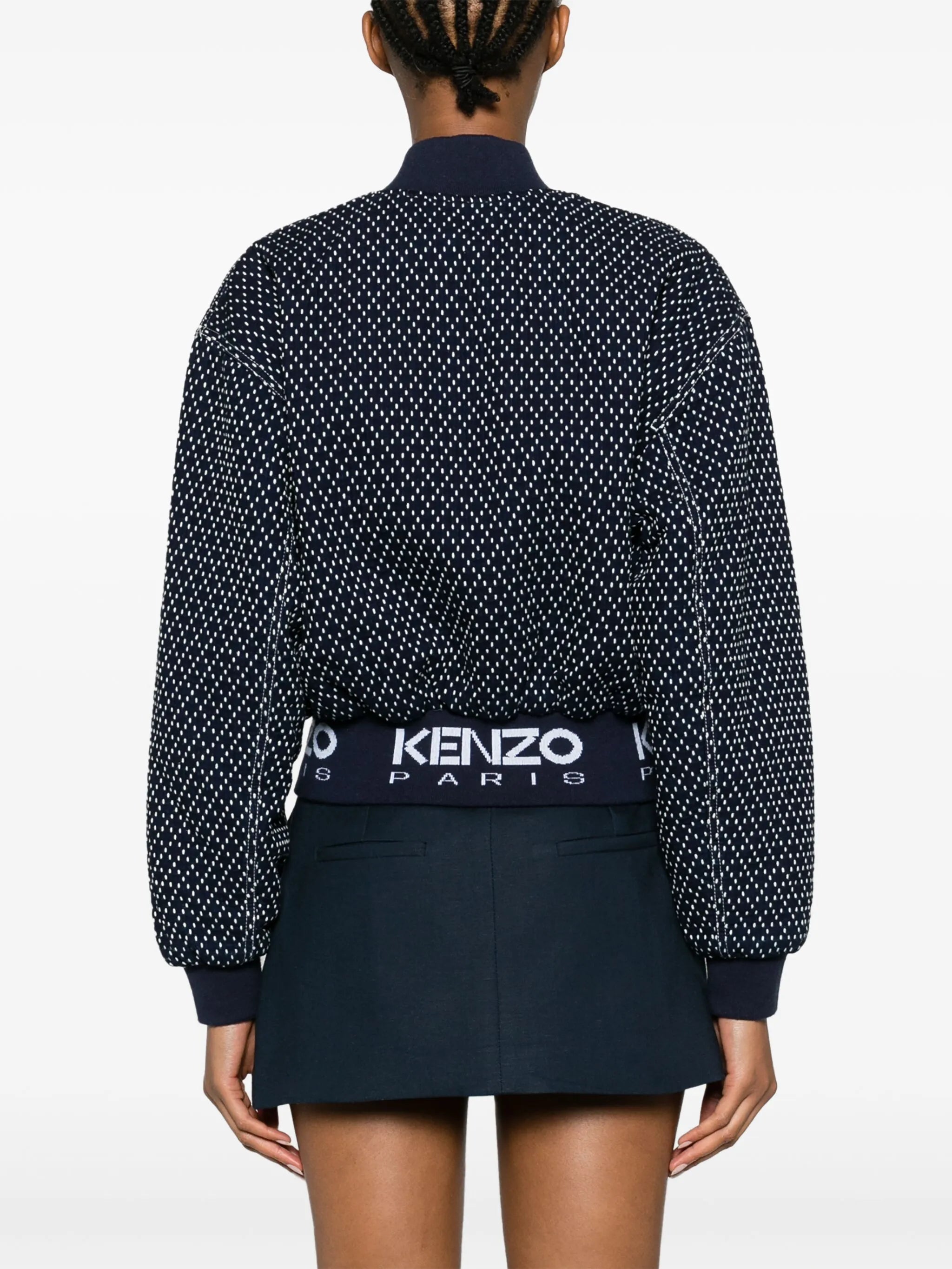 Sashiko Stitch embroidered bomber jacket