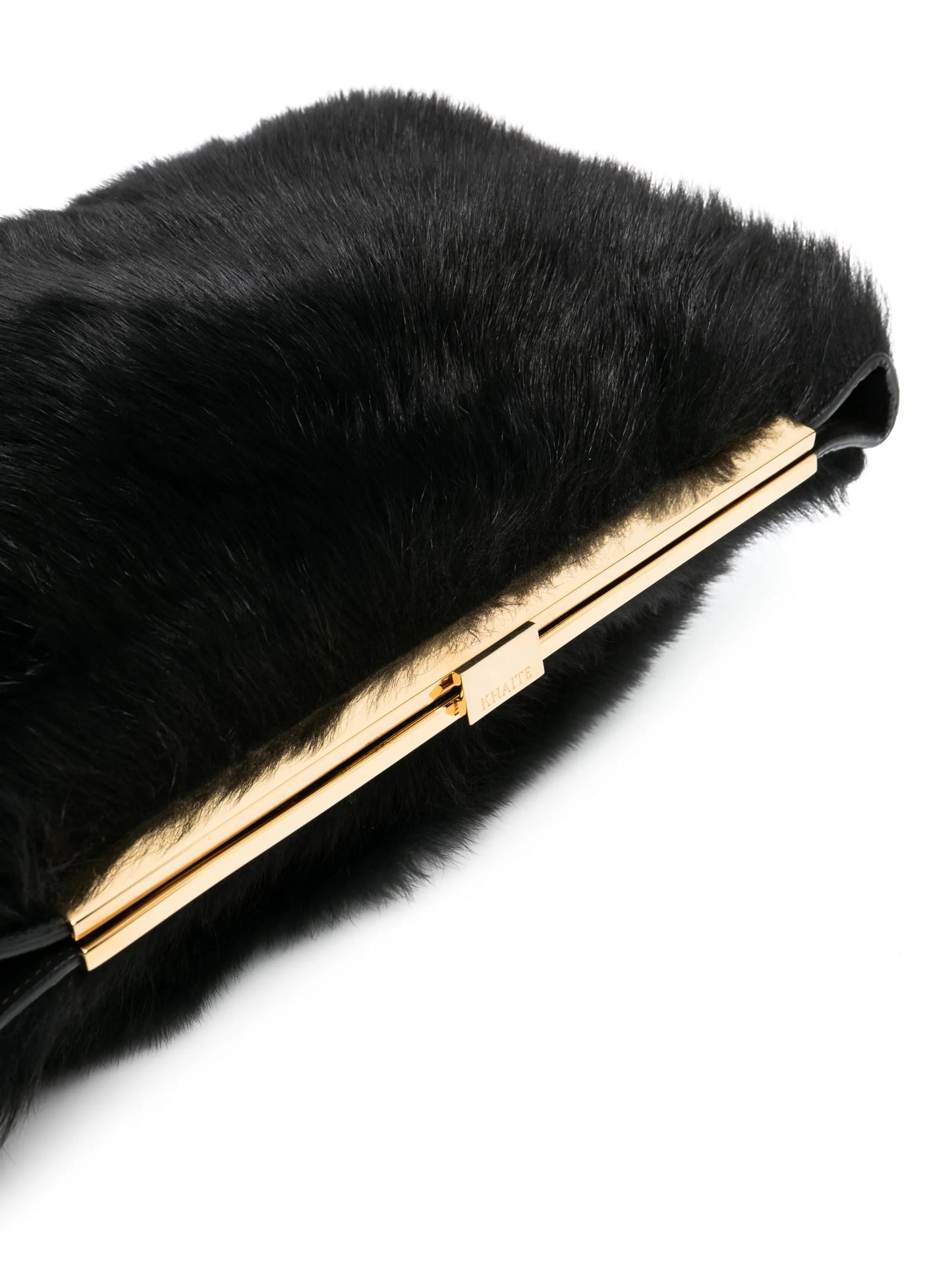 Aimee shearling clutch bag