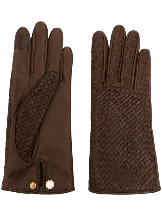 Chloe interwoven leather gloves