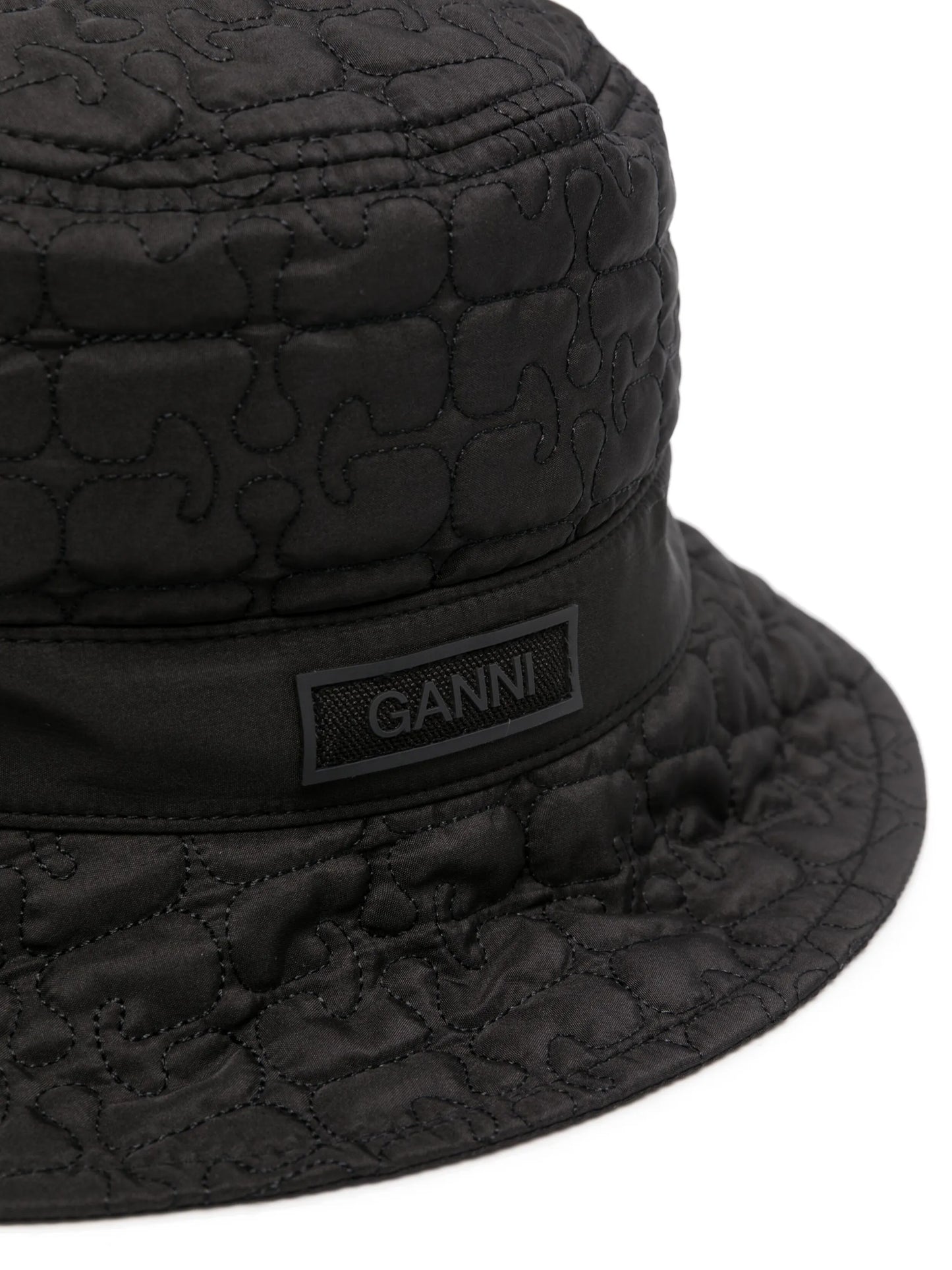 logo-patch quilted bucket hat