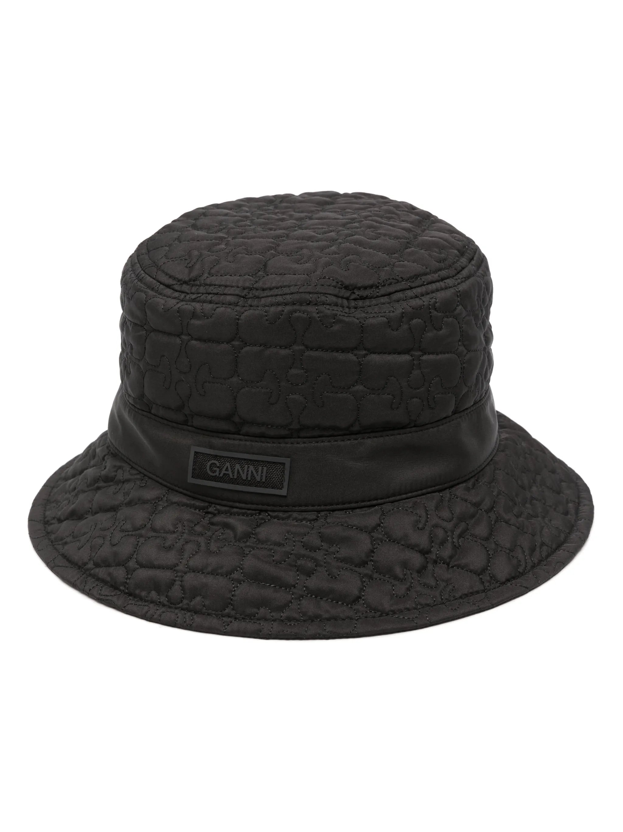 logo-patch quilted bucket hat