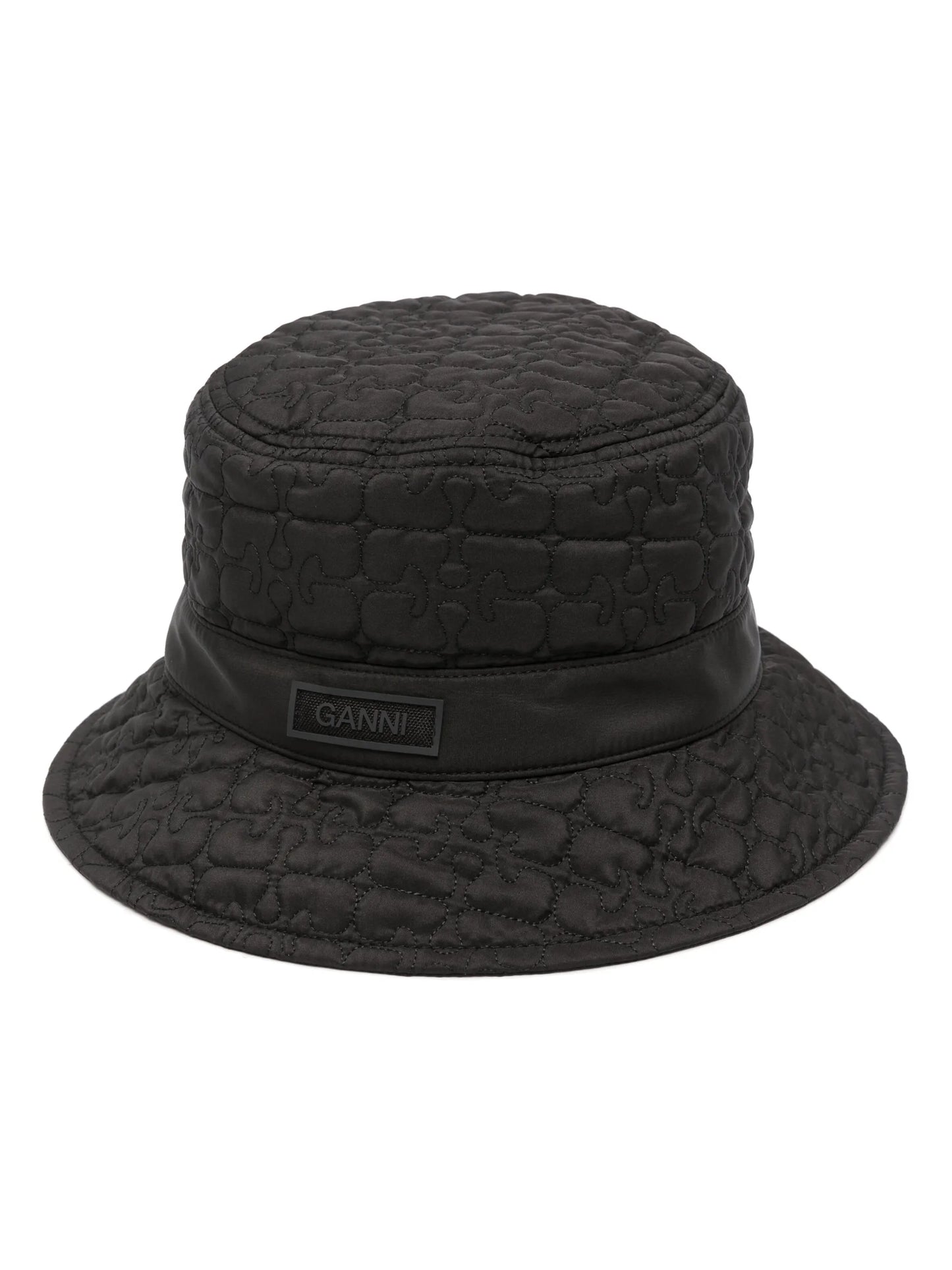 logo-patch quilted bucket hat