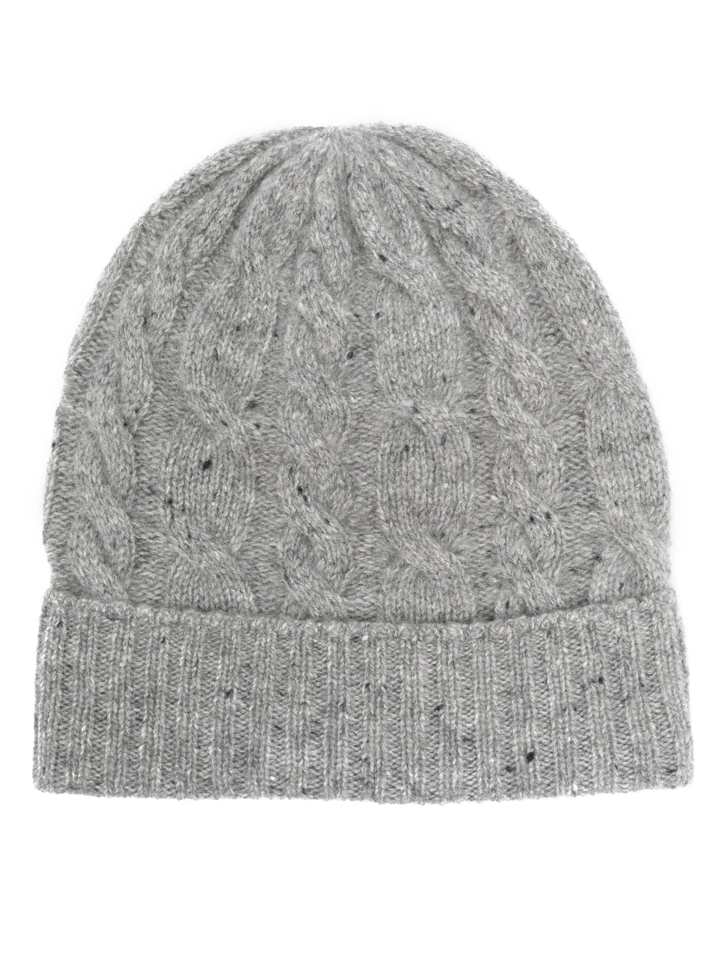 Donegal cable-knit beanie
