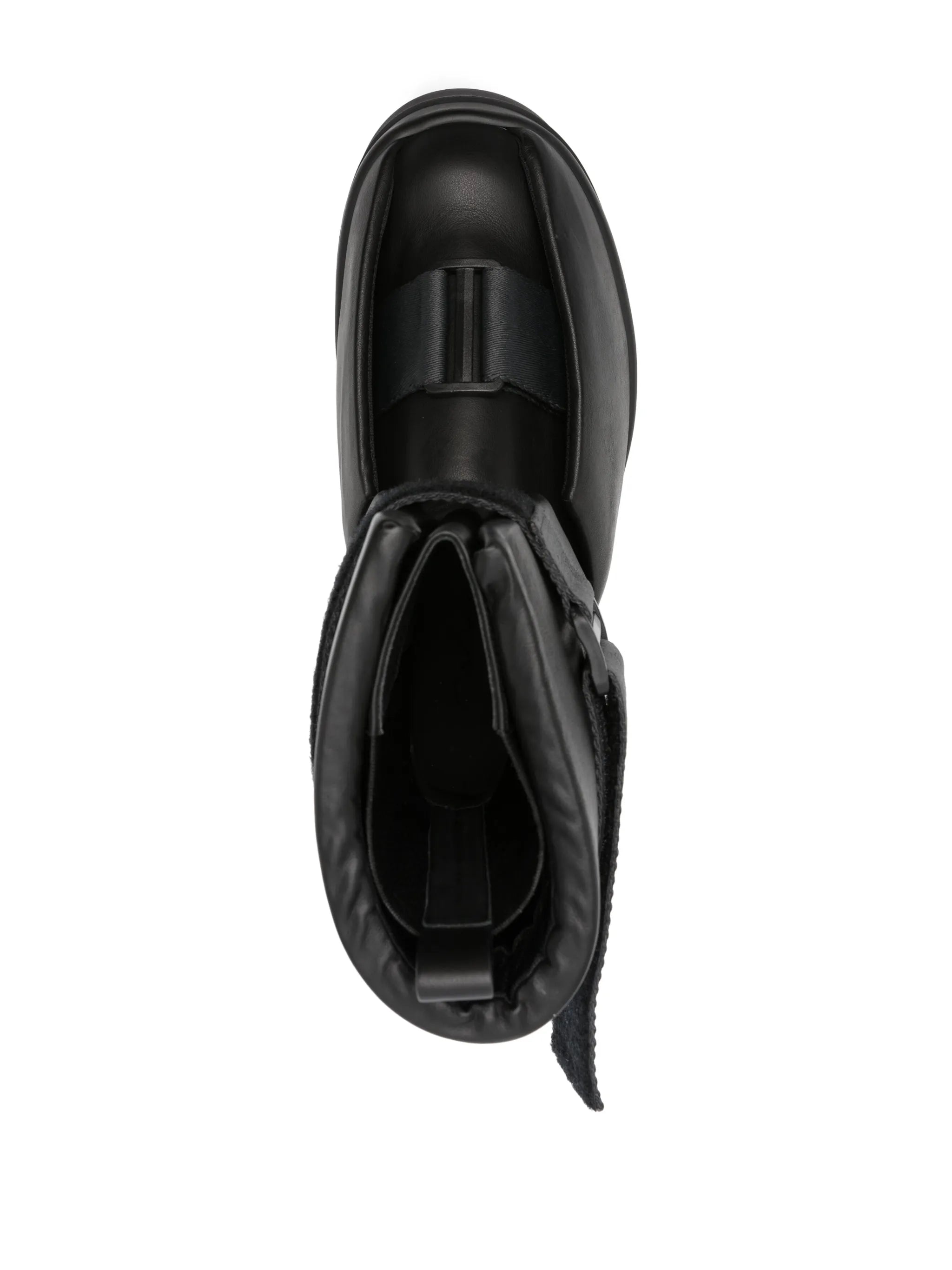 buckled leather ankle boots
