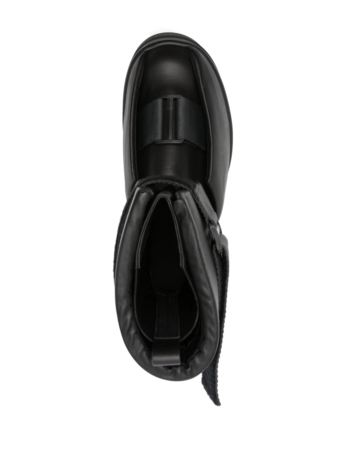 buckled leather ankle boots