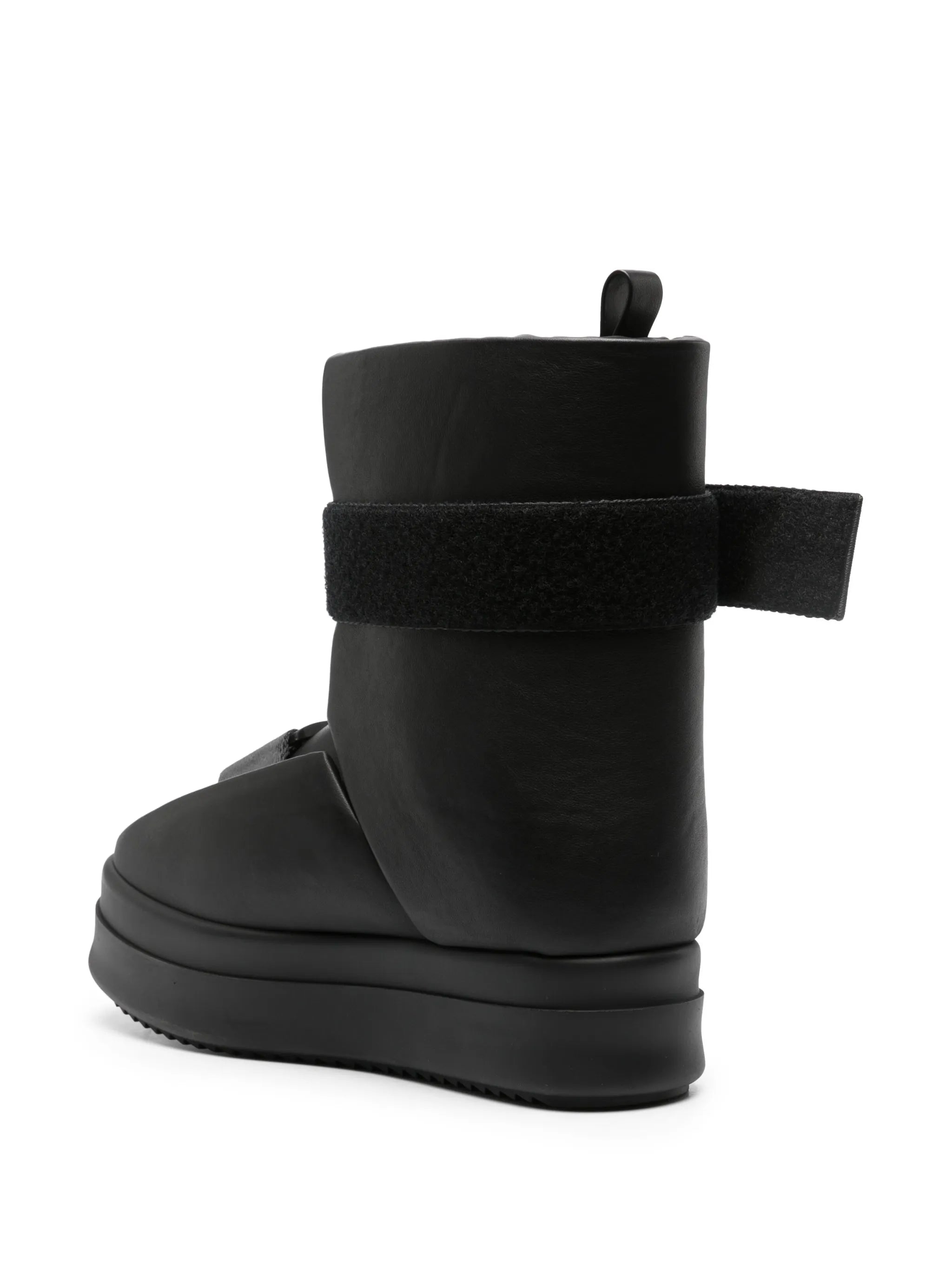 buckled leather ankle boots