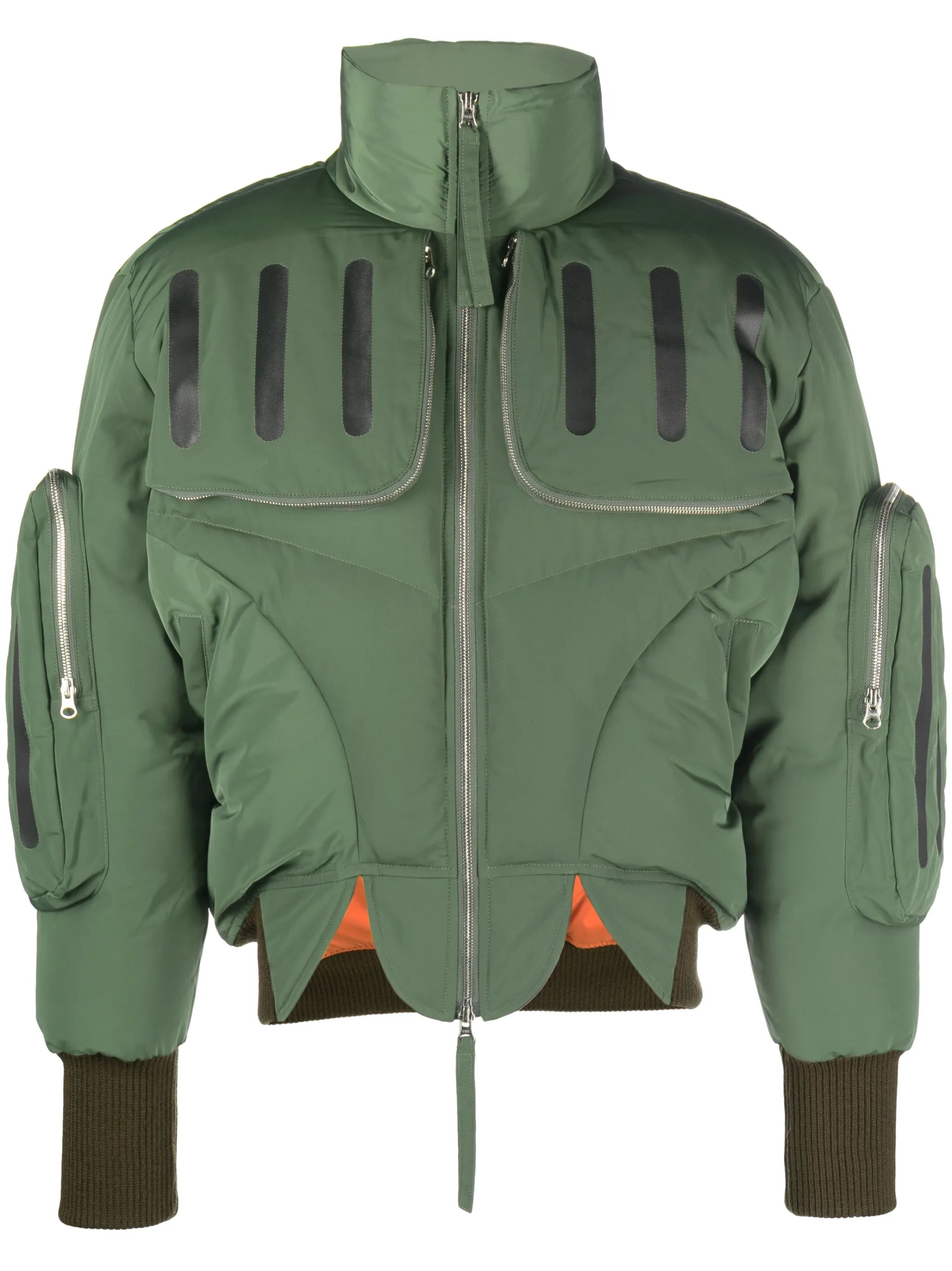 Seam-detail doublet flight jacket