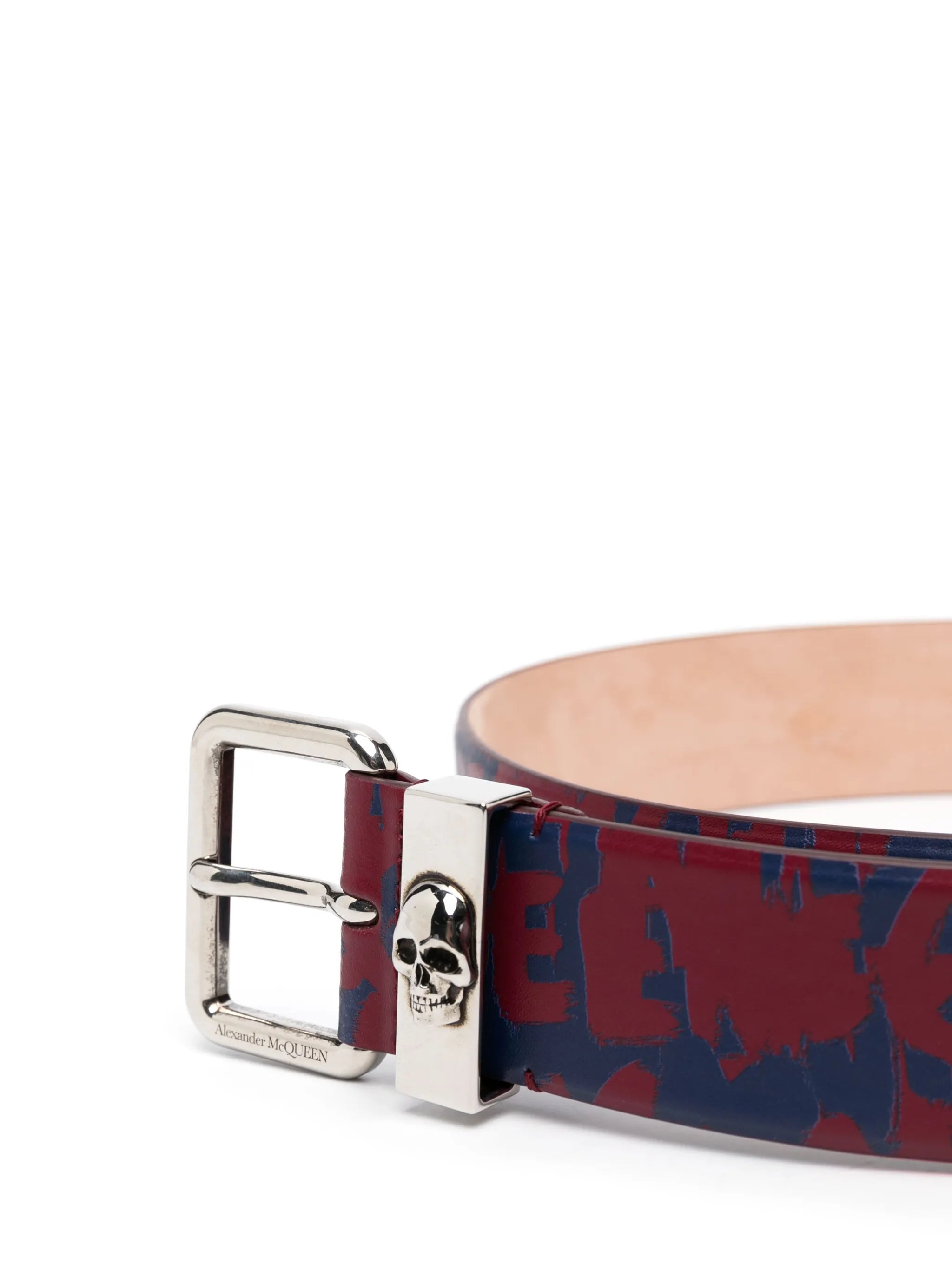 skull leather 40mm belt