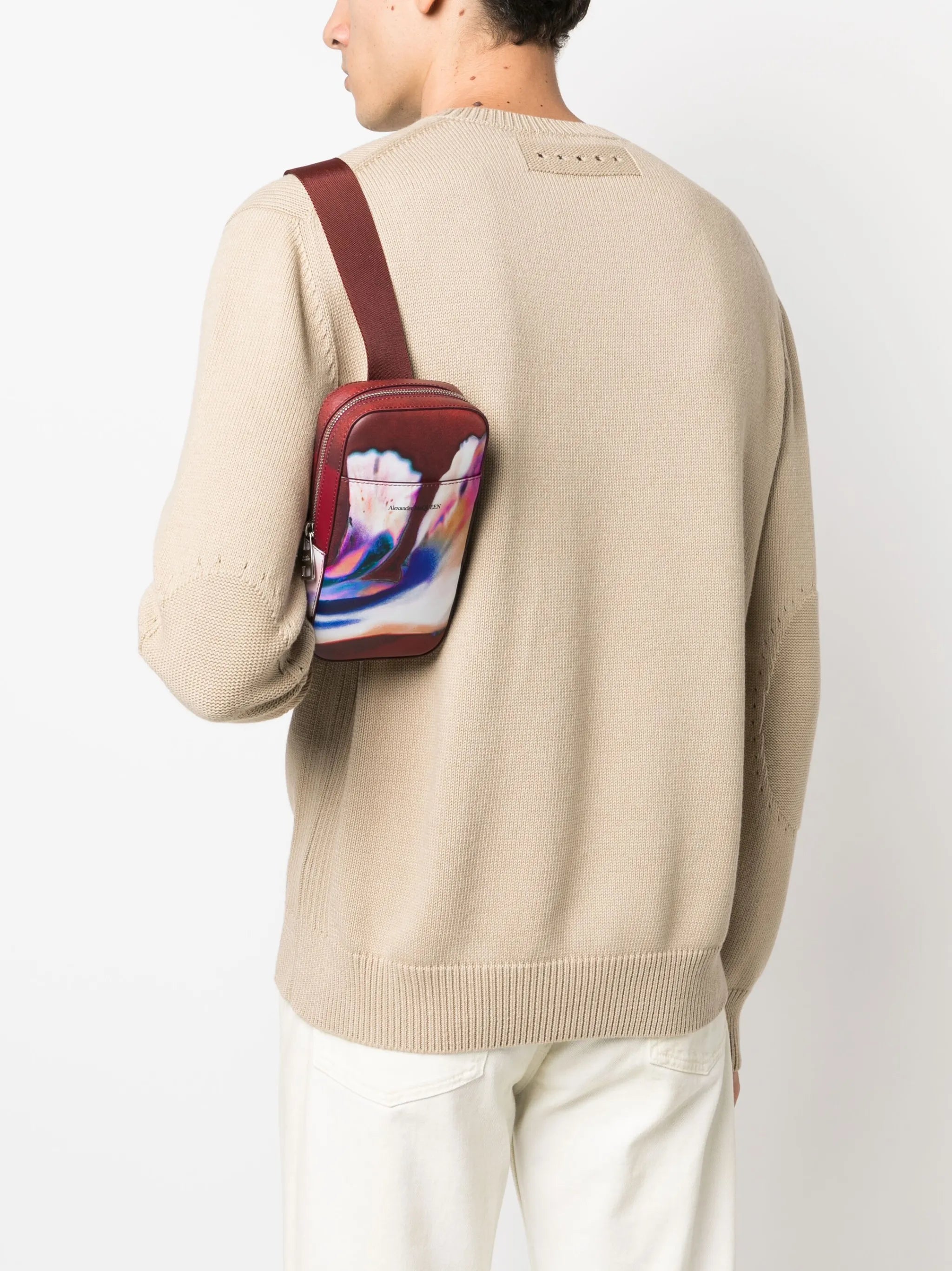 Solarised Flower-print shoulder bag