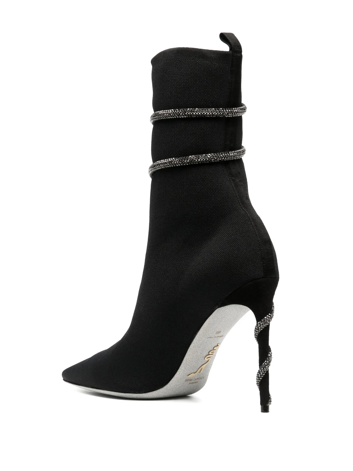 110mm crystal-embellished pointed boots
