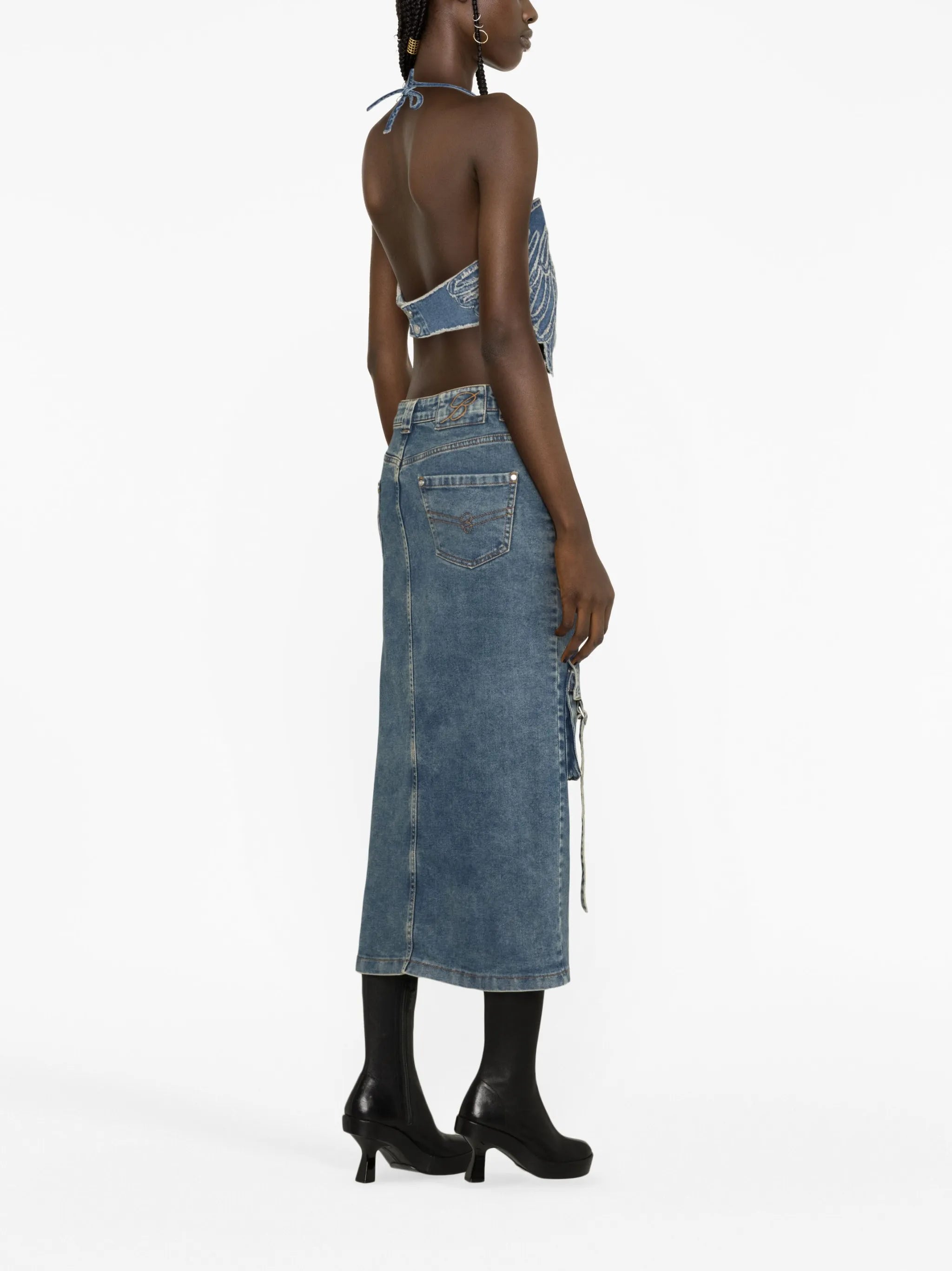 denim crop top