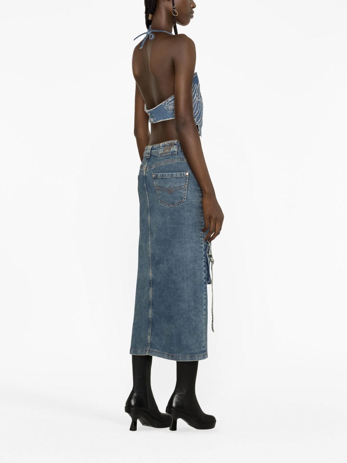 denim crop top