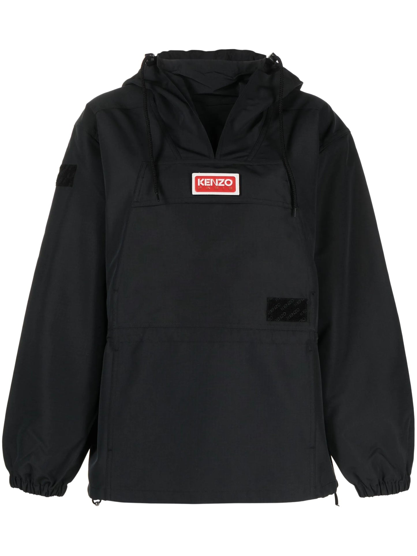 logo-patch hooded windbreaker