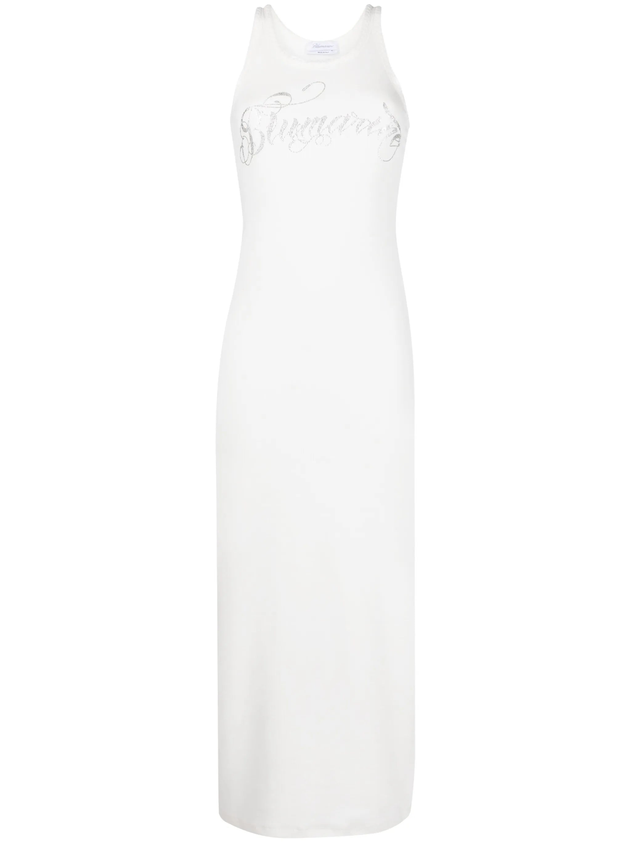 crystal-embellished logo midi dress