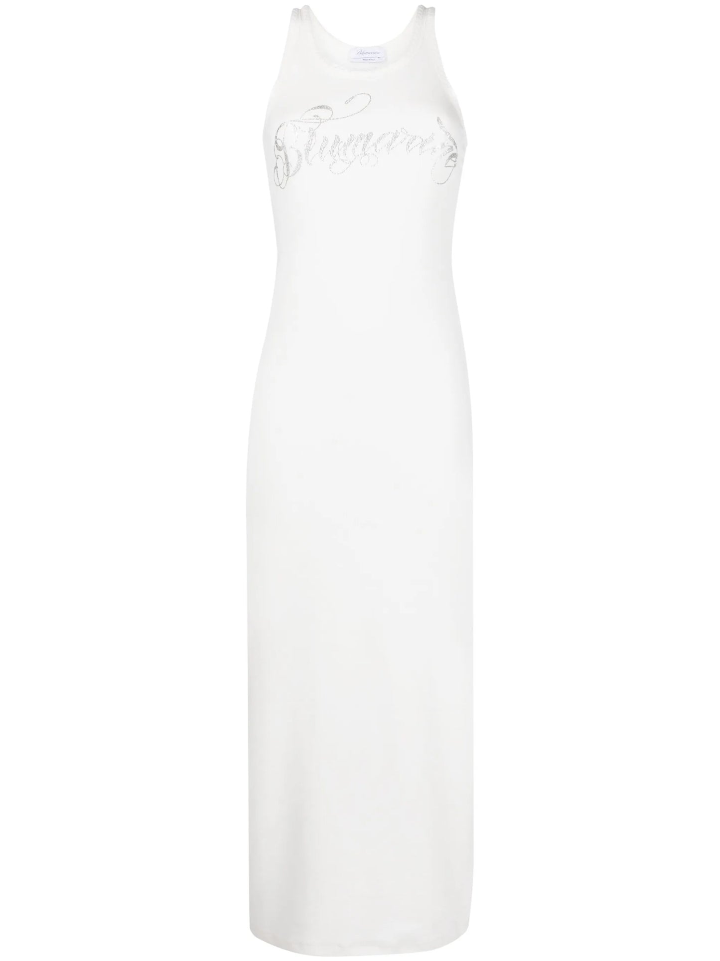 crystal-embellished logo midi dress