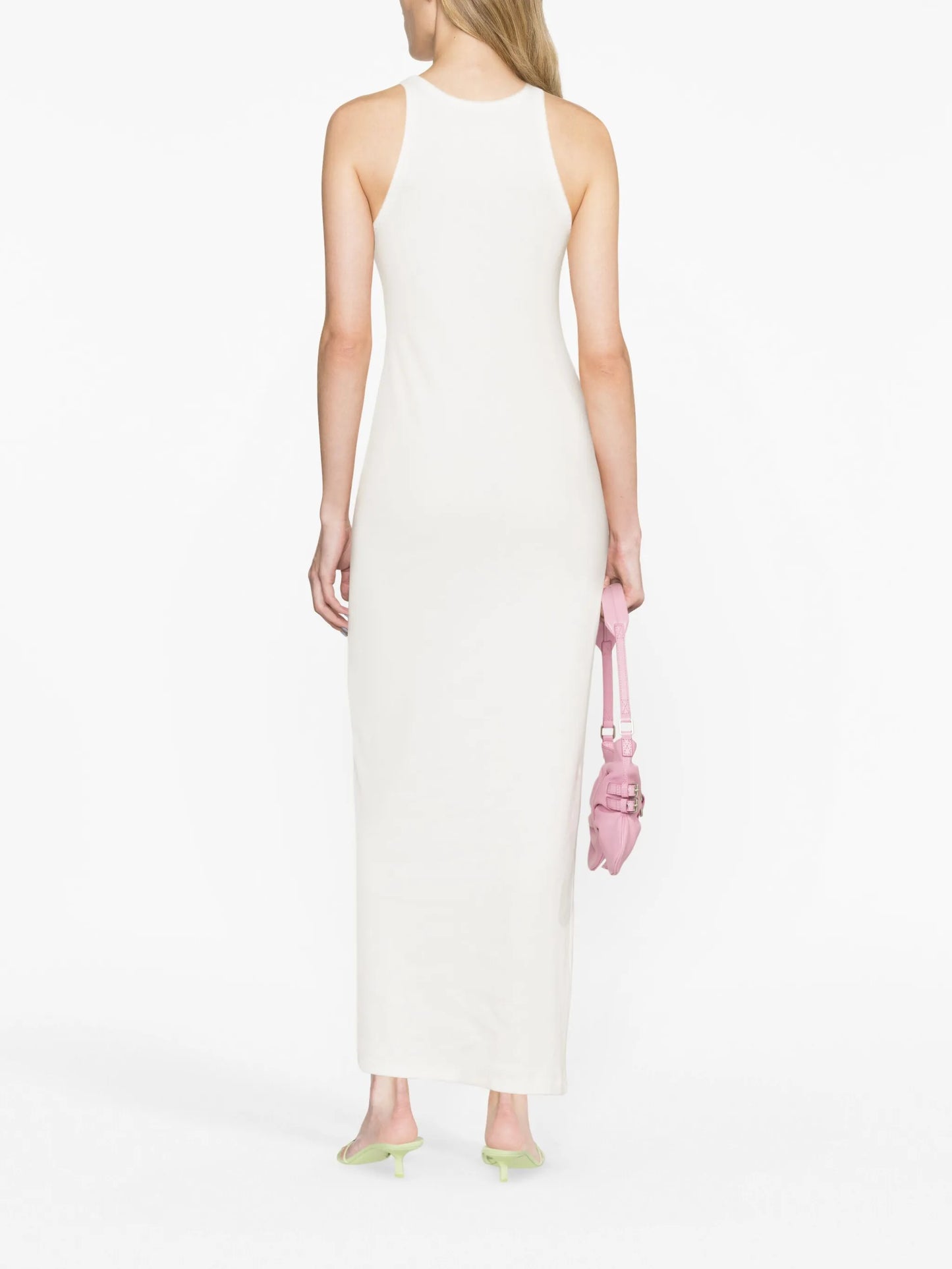 crystal-embellished logo midi dress
