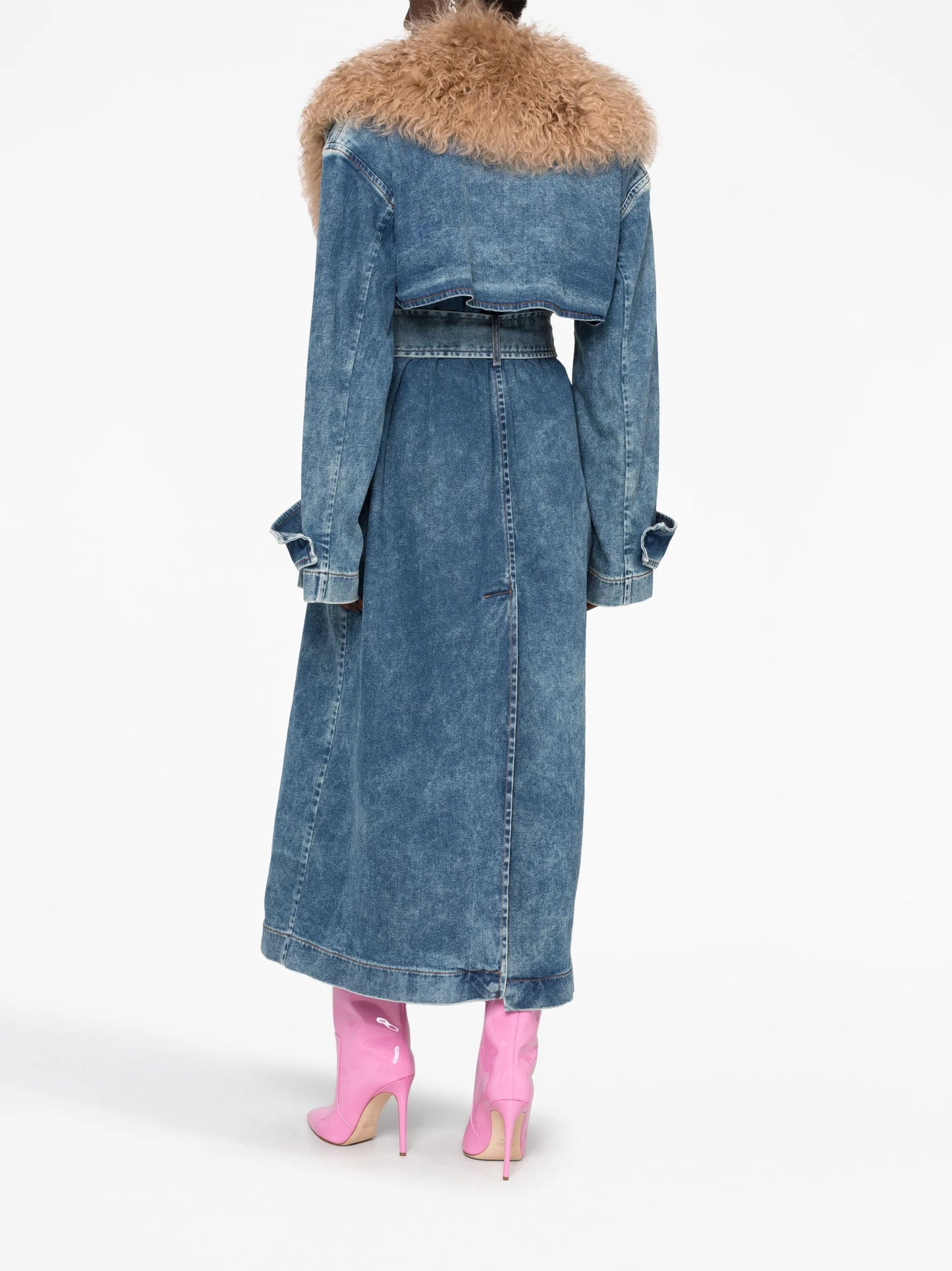 Jean denim trench coat