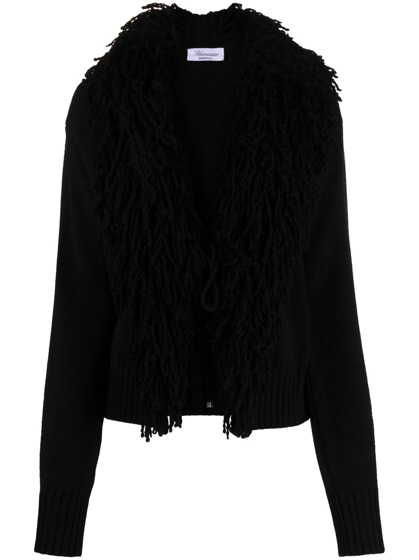 fringed wool cardigan