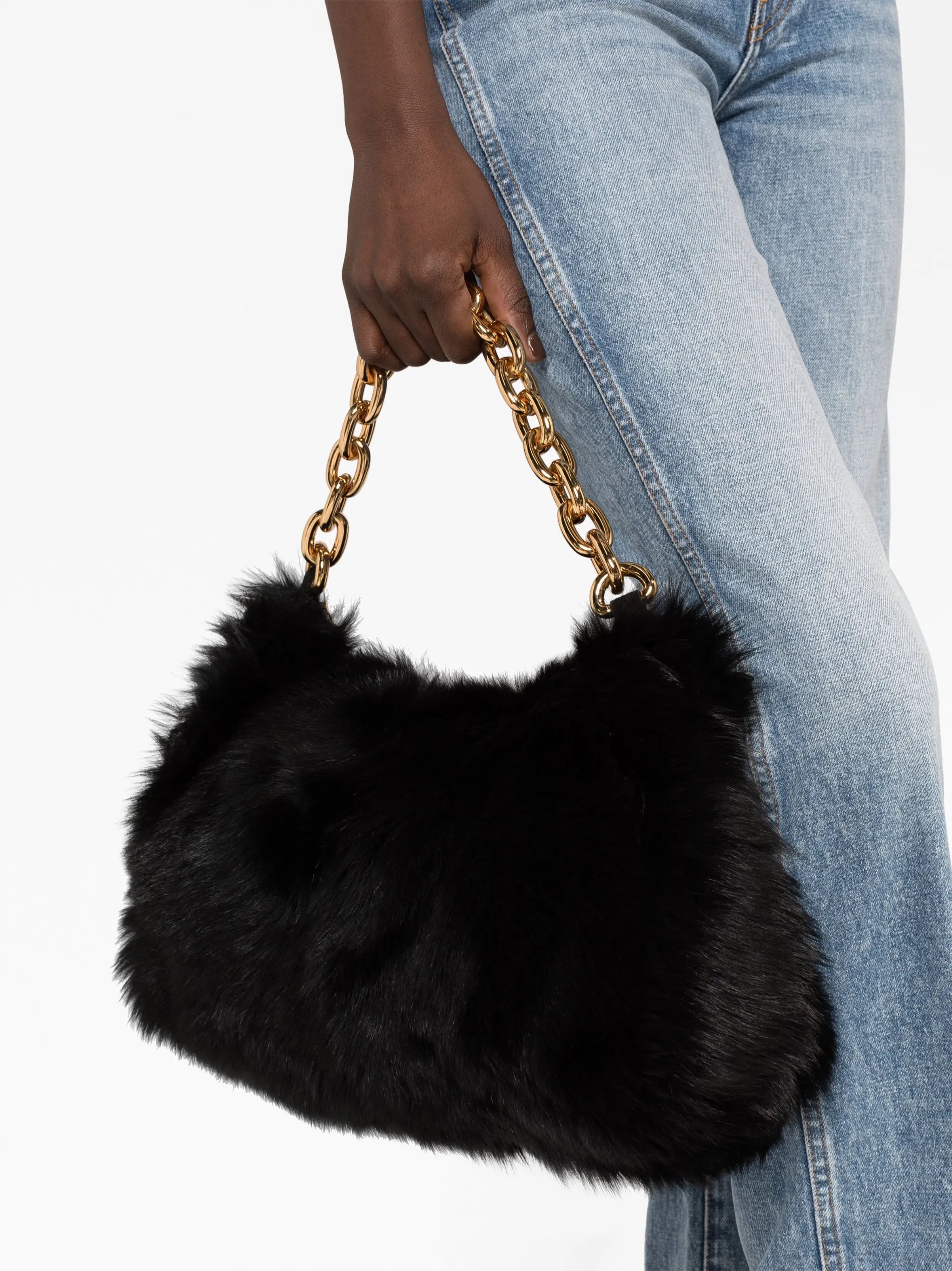 Clara shearling shoulder bag