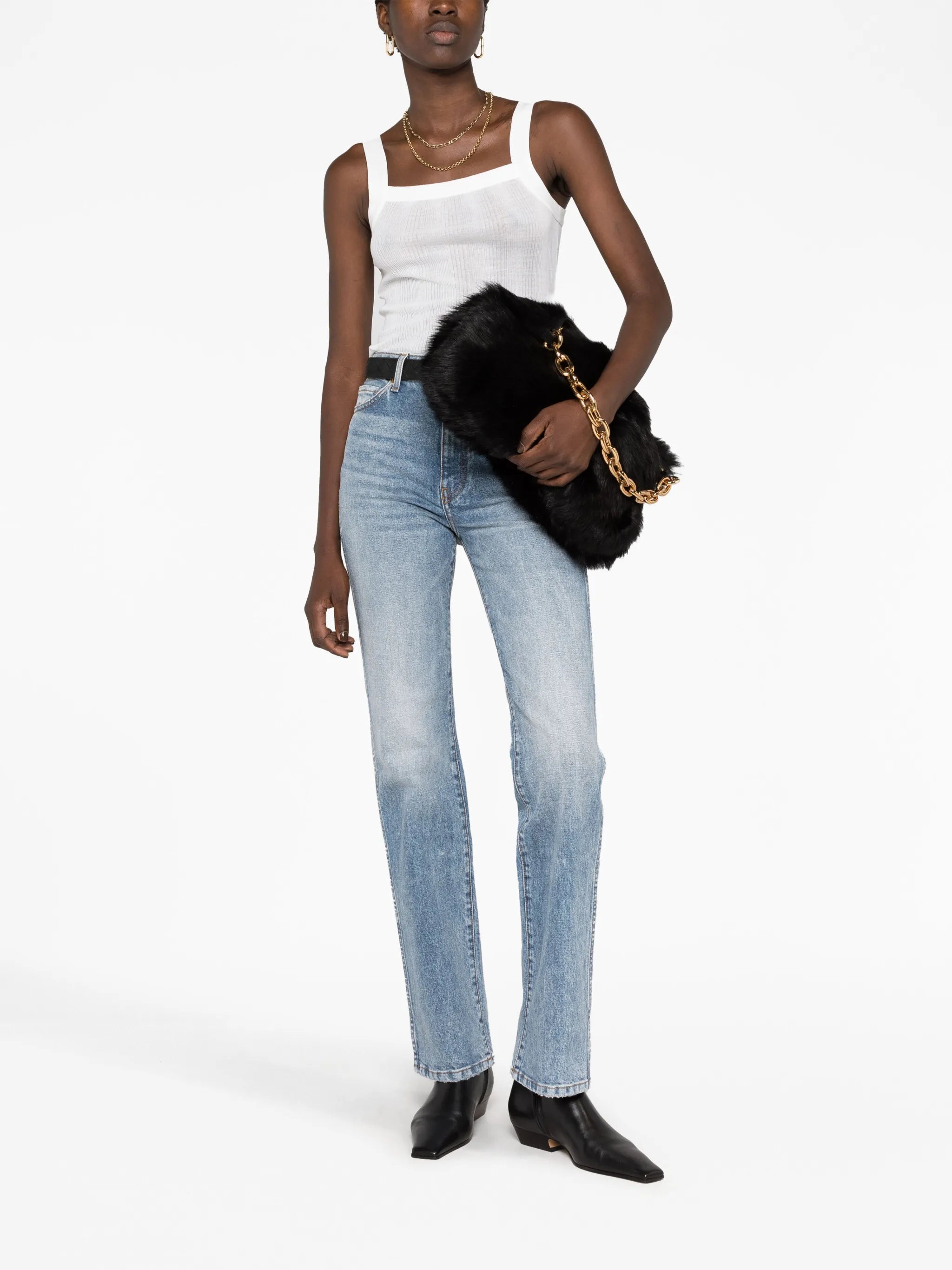 Clara shearling shoulder bag