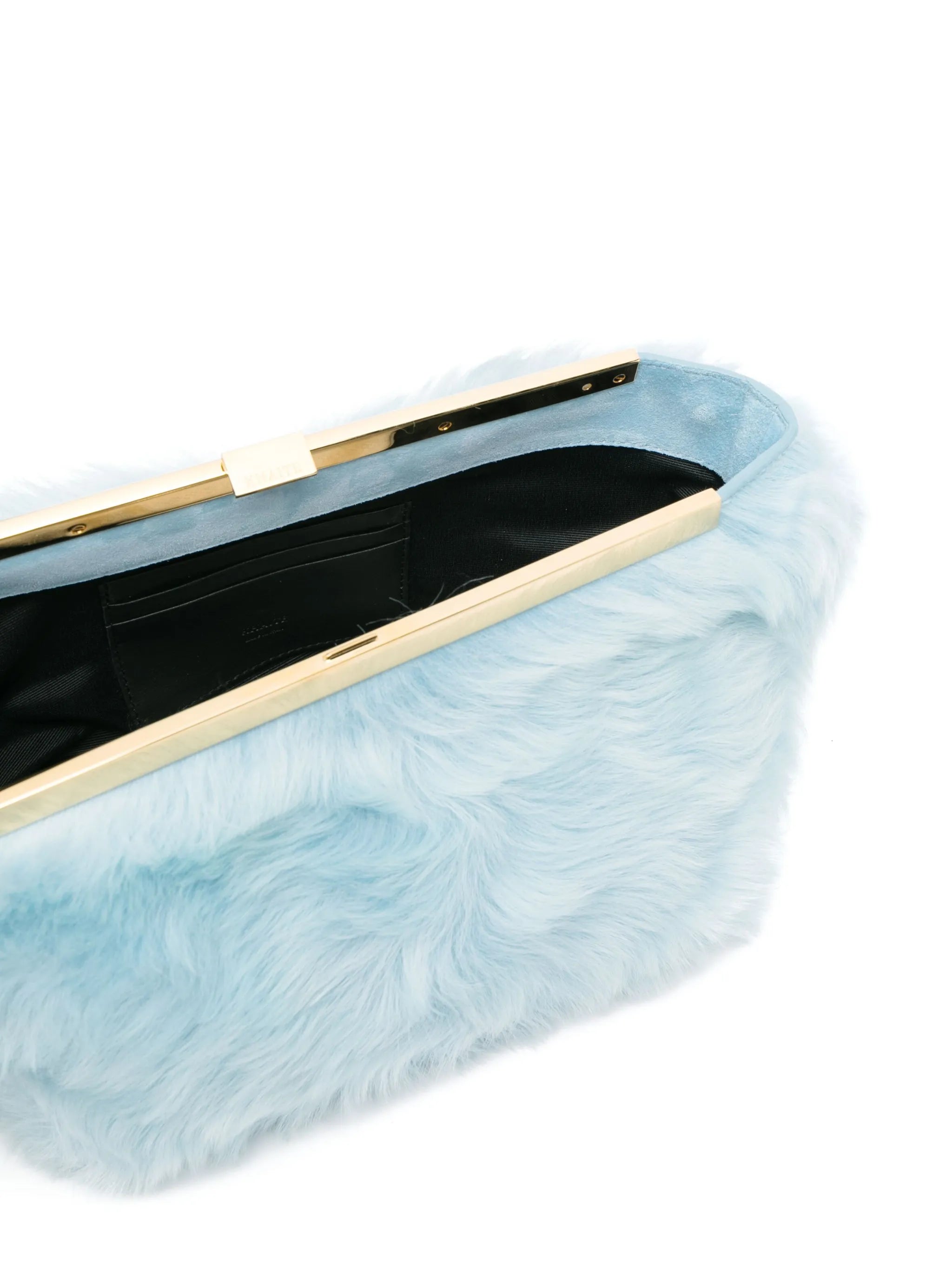 Aimee shearling clutch bag