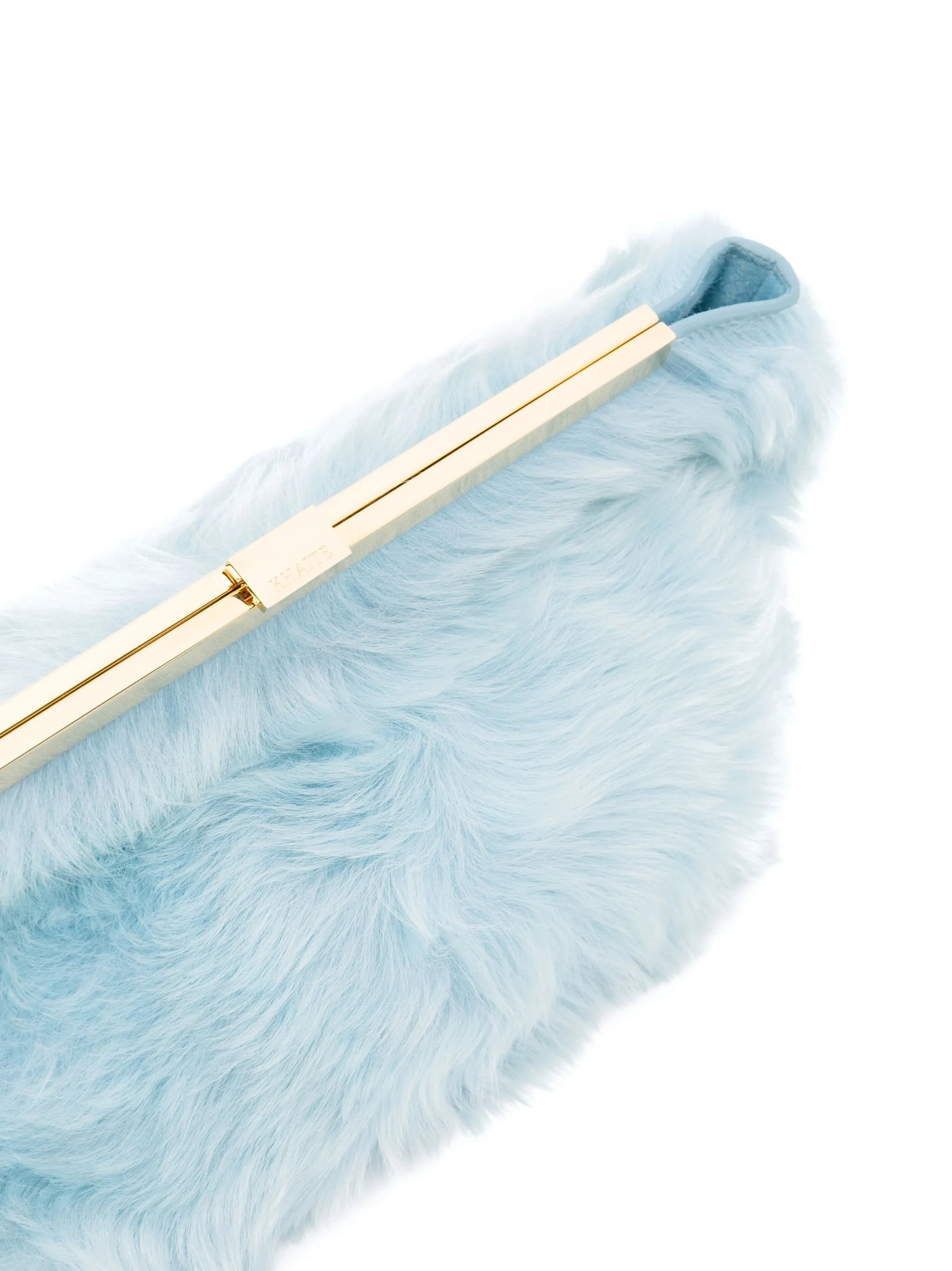 Aimee shearling clutch bag