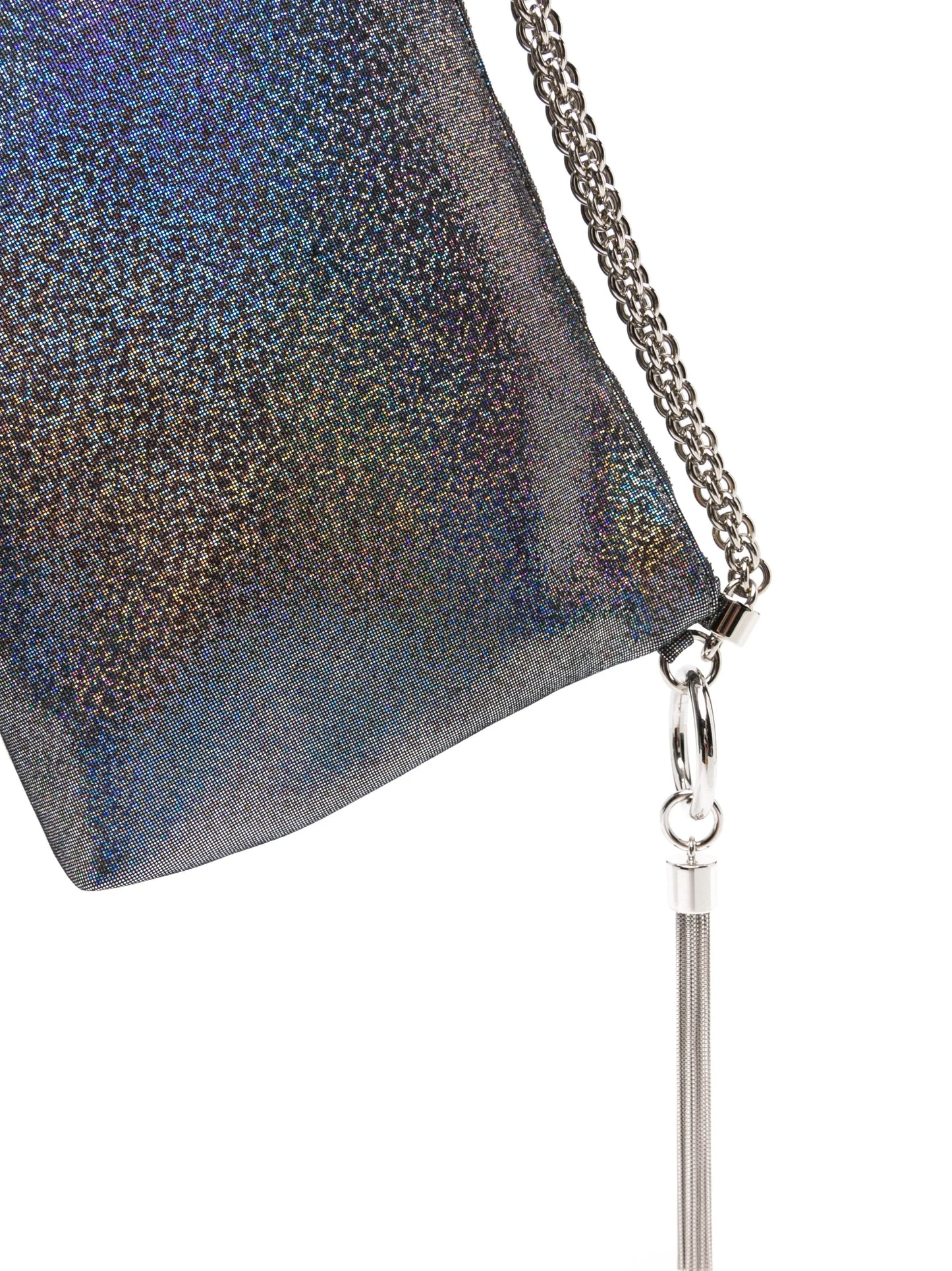 Callie metallic suede clutch