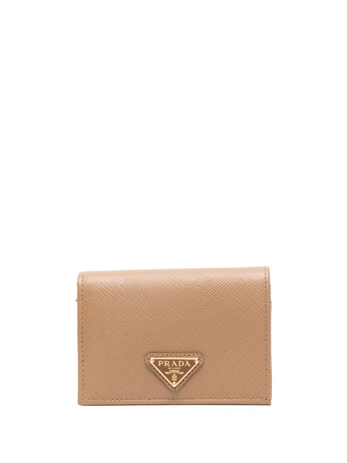 Saffiano-leather bi-fold wallet
