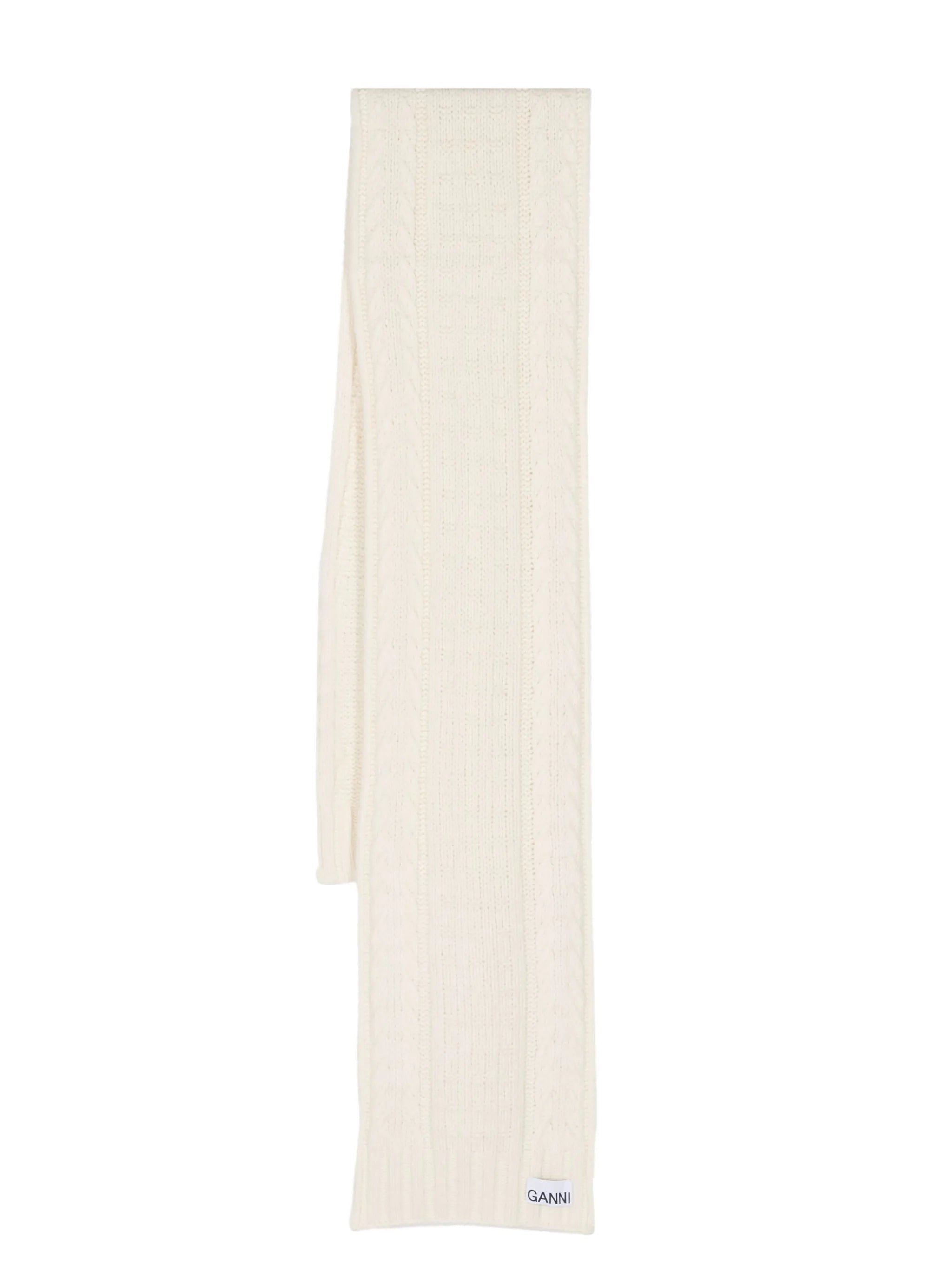 cable-knit rectangle scarf