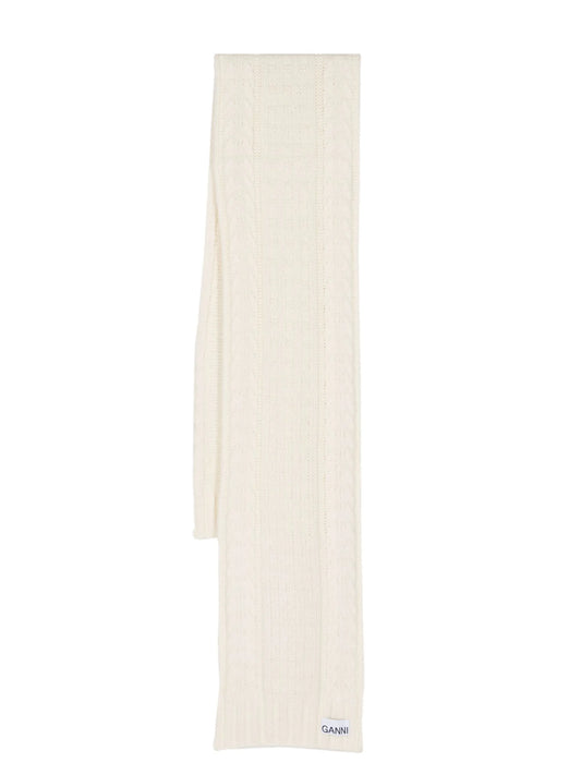 cable-knit rectangle scarf