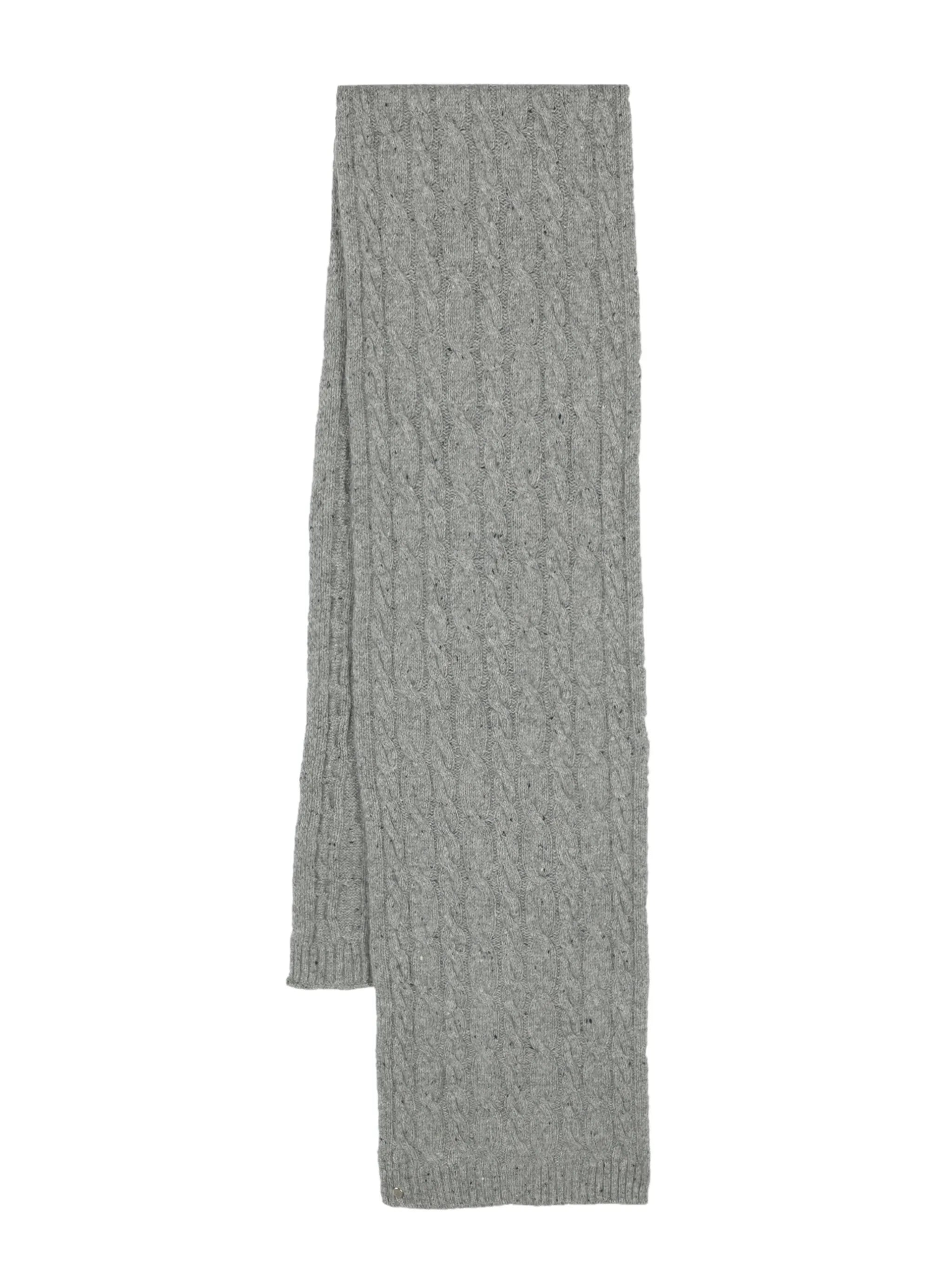 cable-knit cashmere scarf