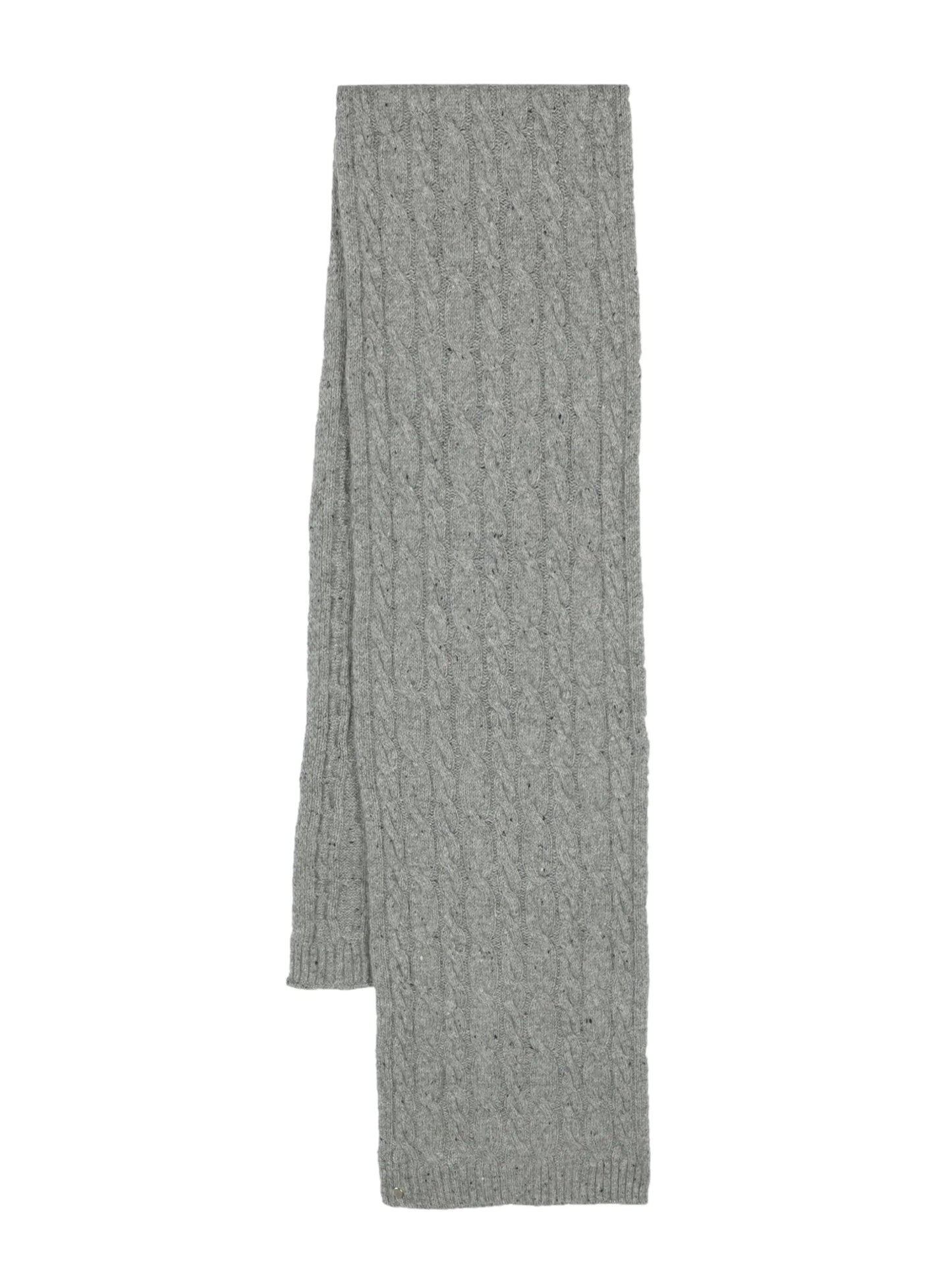 cable-knit cashmere scarf