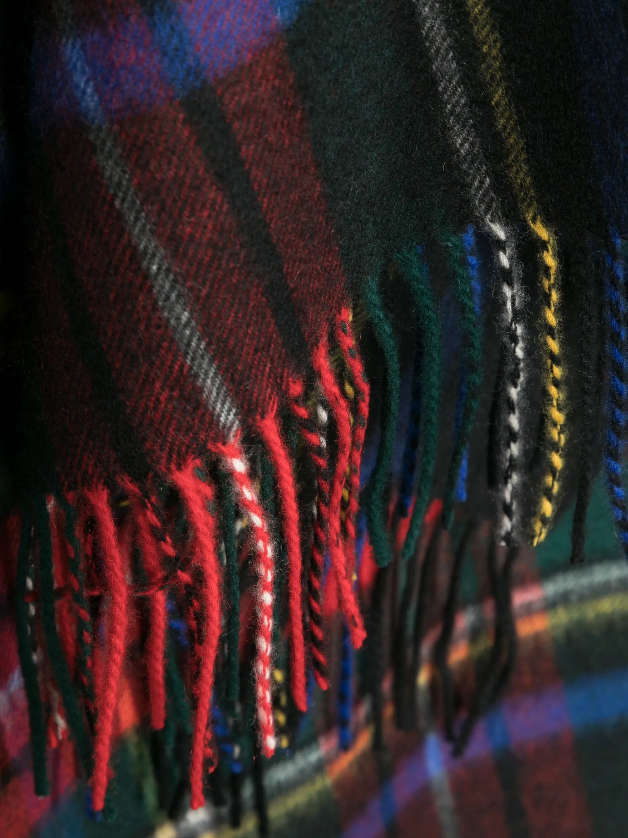 tartan-check print scarf
