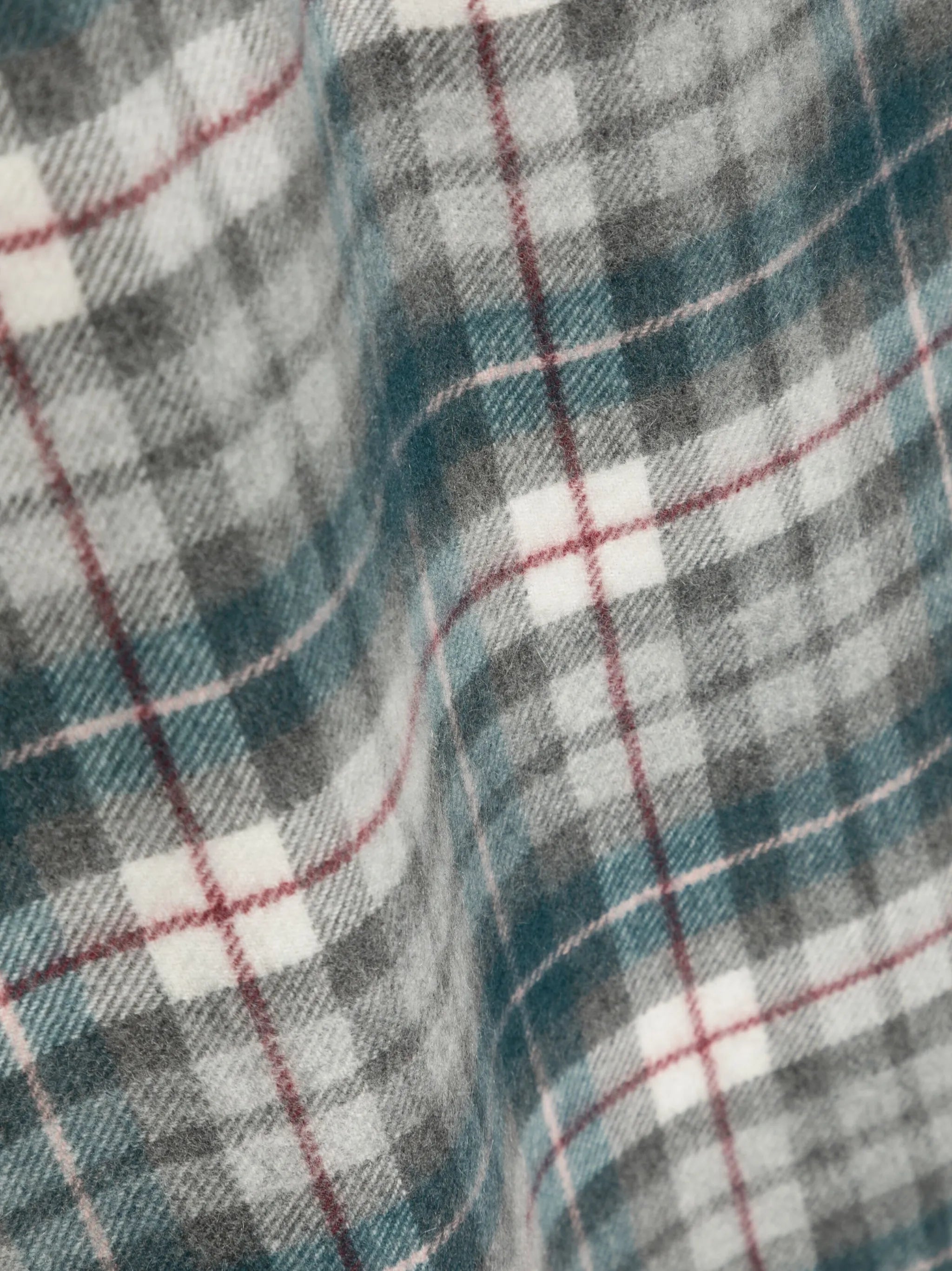 plaid-check print cashmere scarf