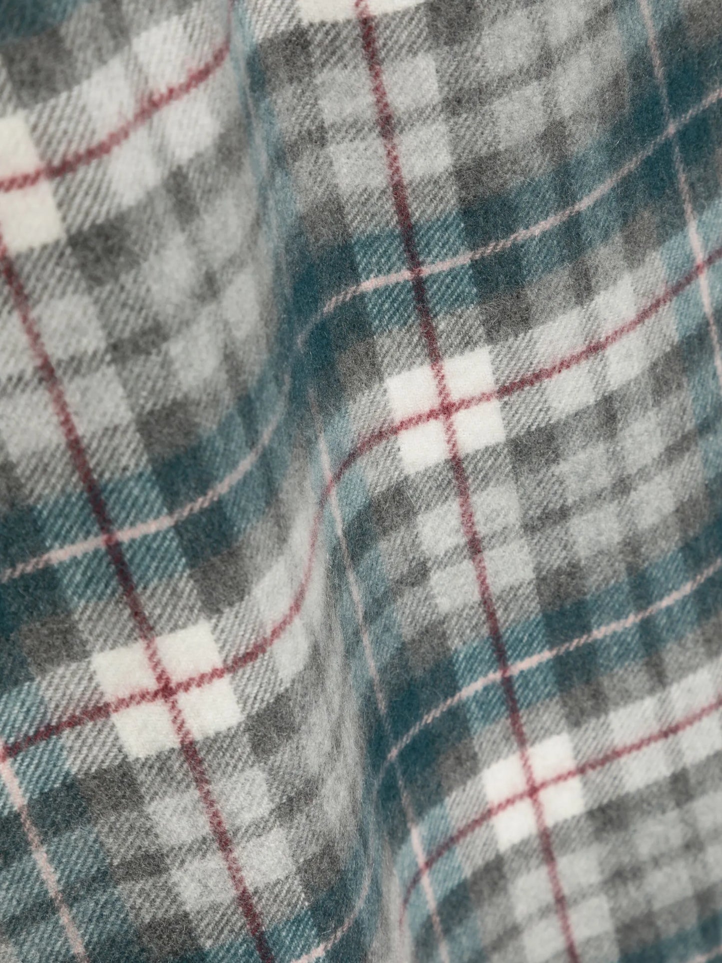 plaid-check print cashmere scarf