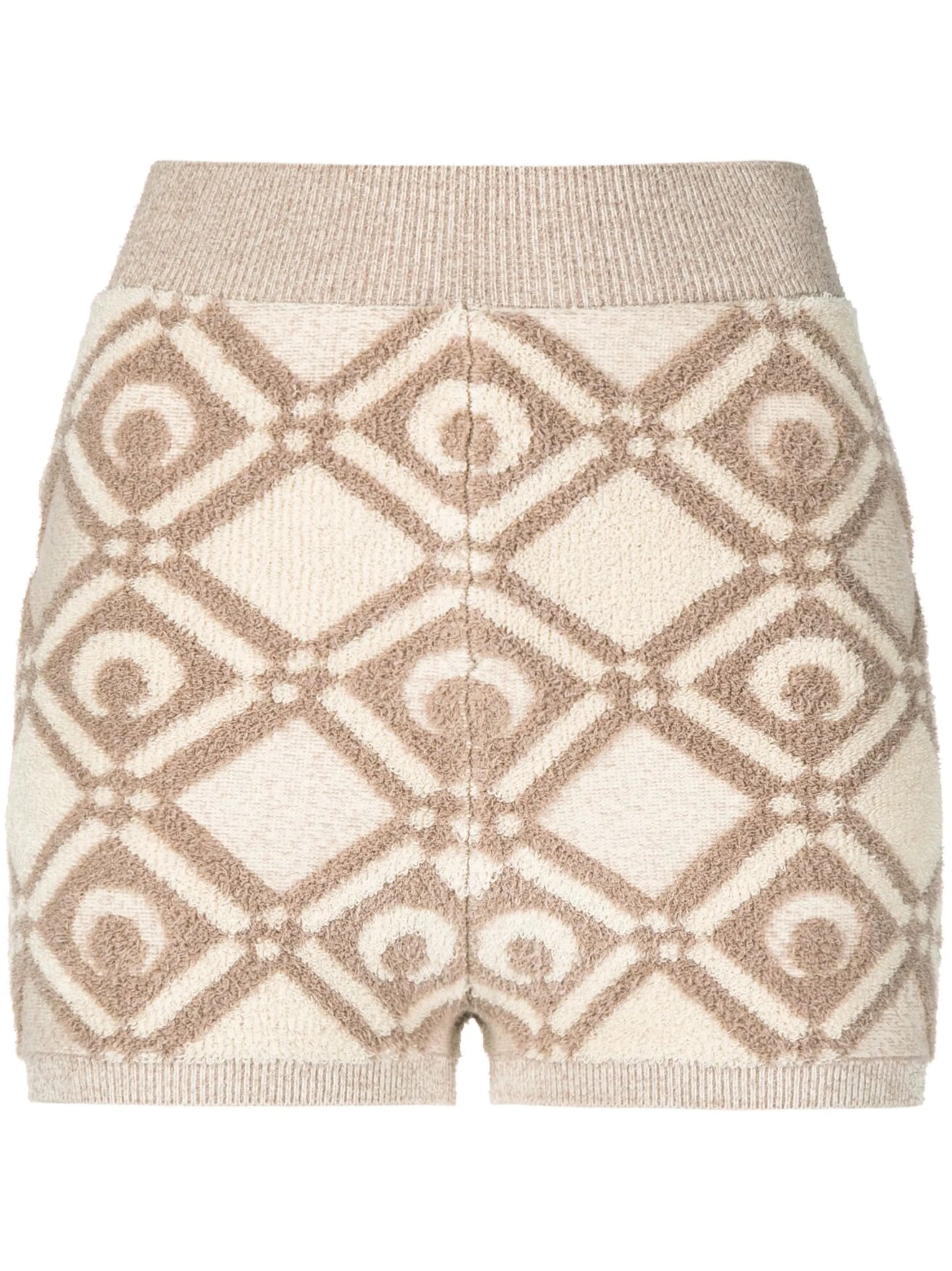 chunky jacquard knitted shorts