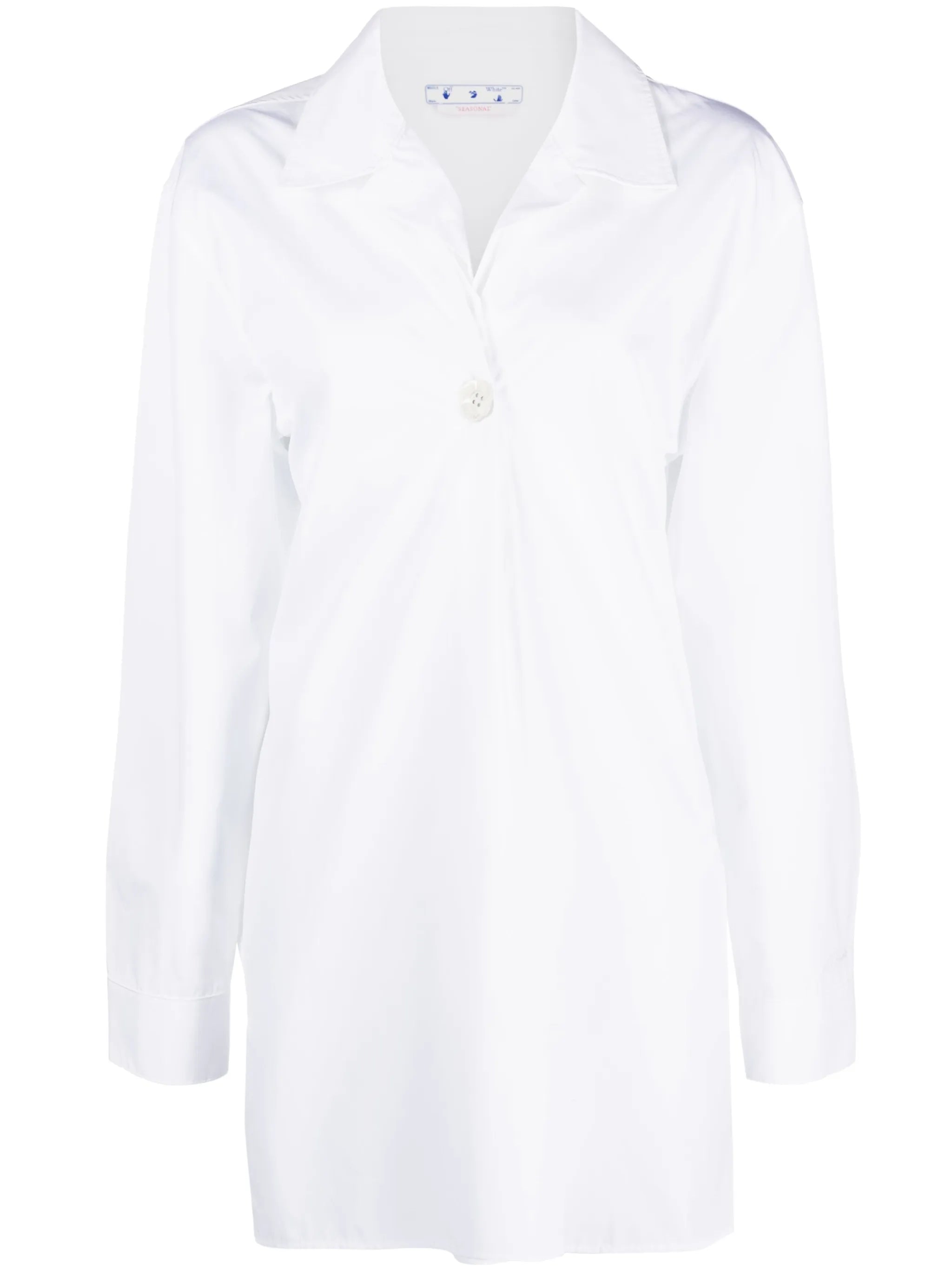 long-sleeve button-fastening shirt