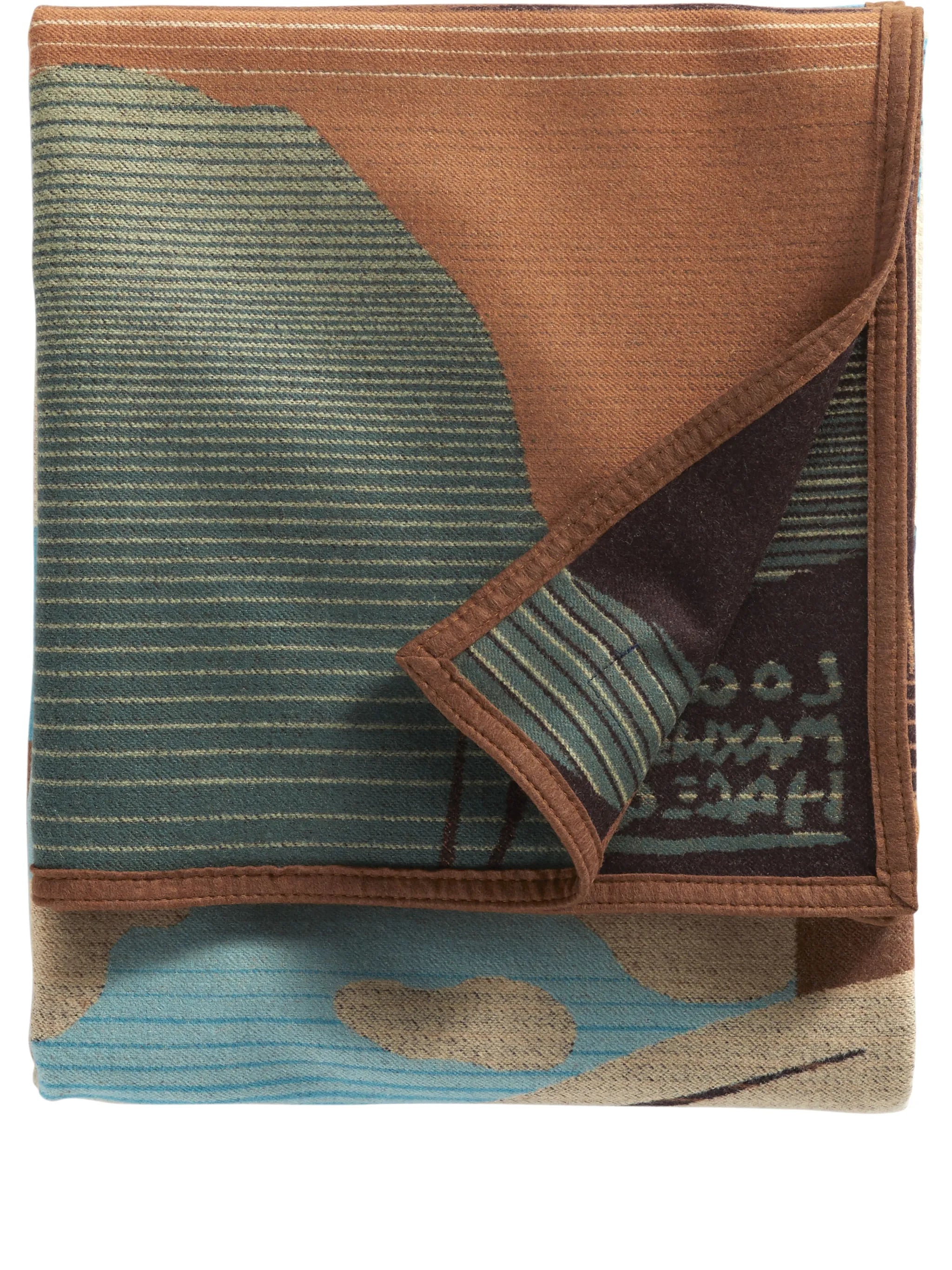 graphic-print jacquard blanket